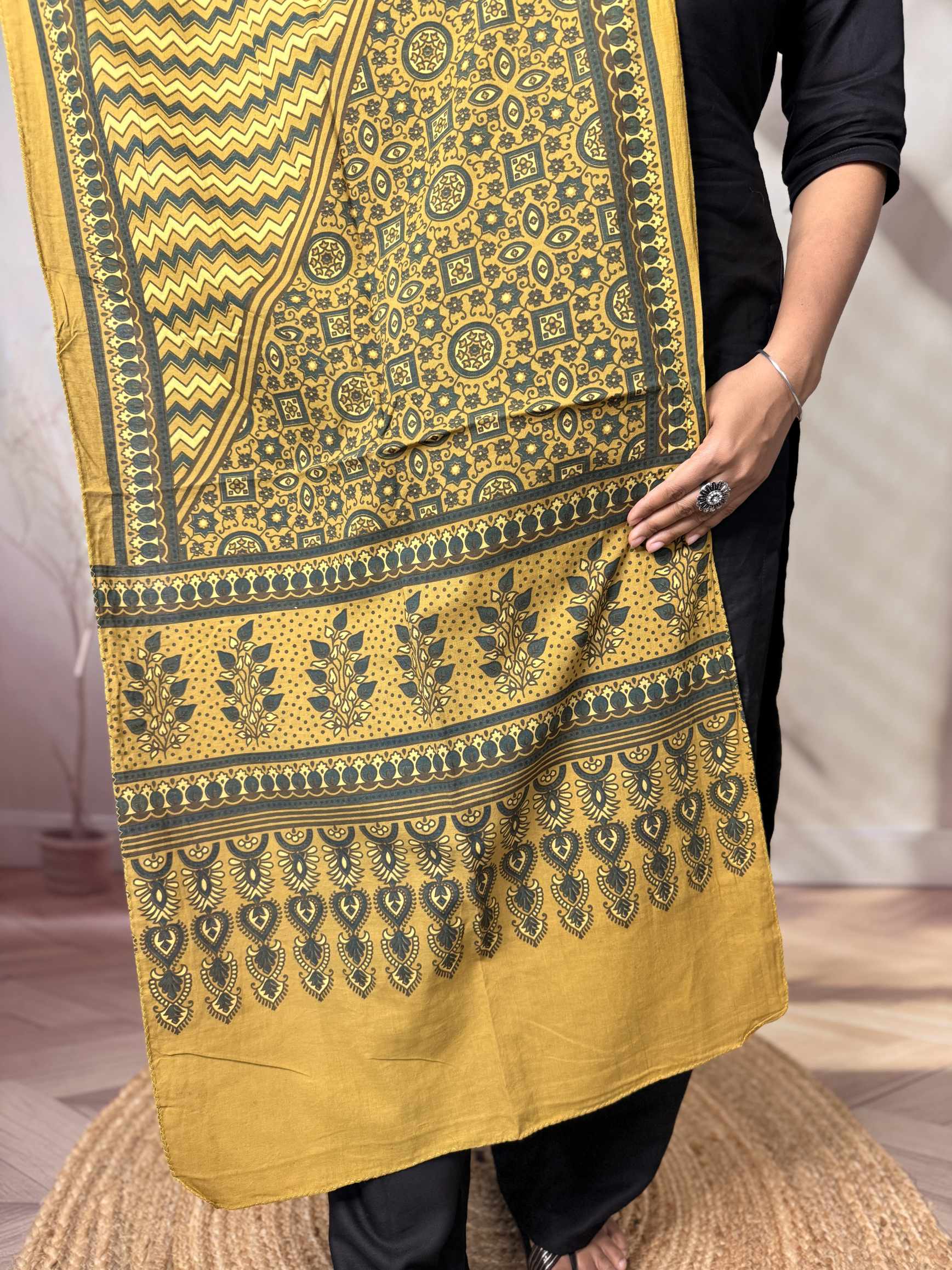 Ajrakh Print Pure Cotton Stole