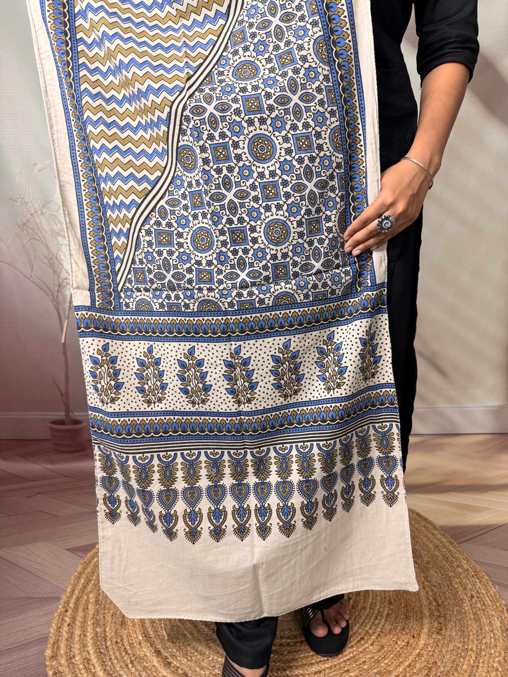 Ajrakh Print Pure Cotton Stole