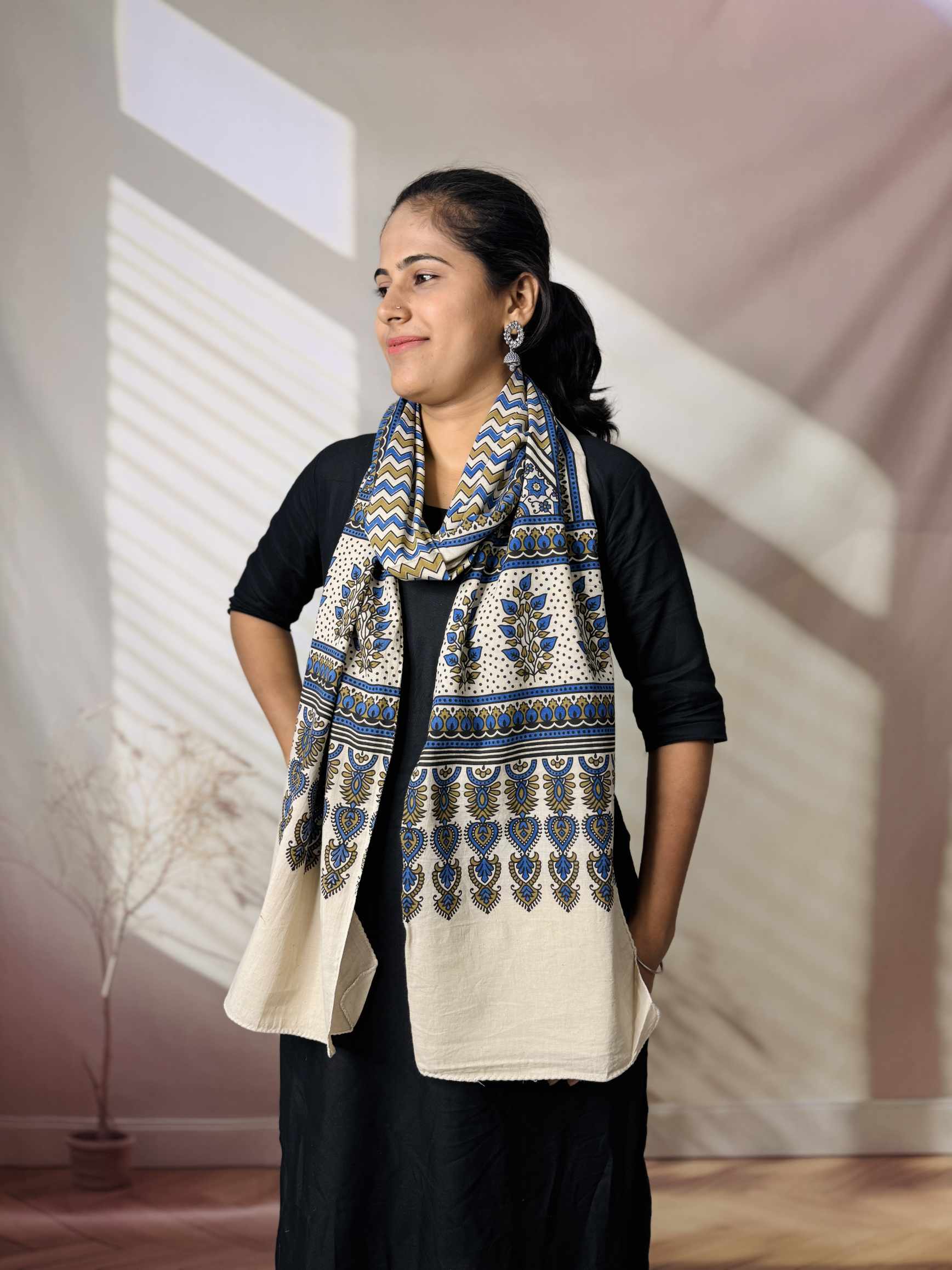 Ajrakh Print Pure Cotton Stole