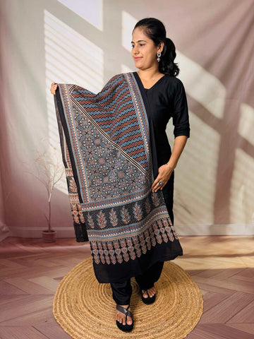 Ajrakh Print Pure Cotton Stole