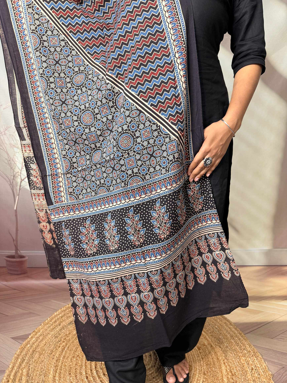 Ajrakh Print Pure Cotton Stole