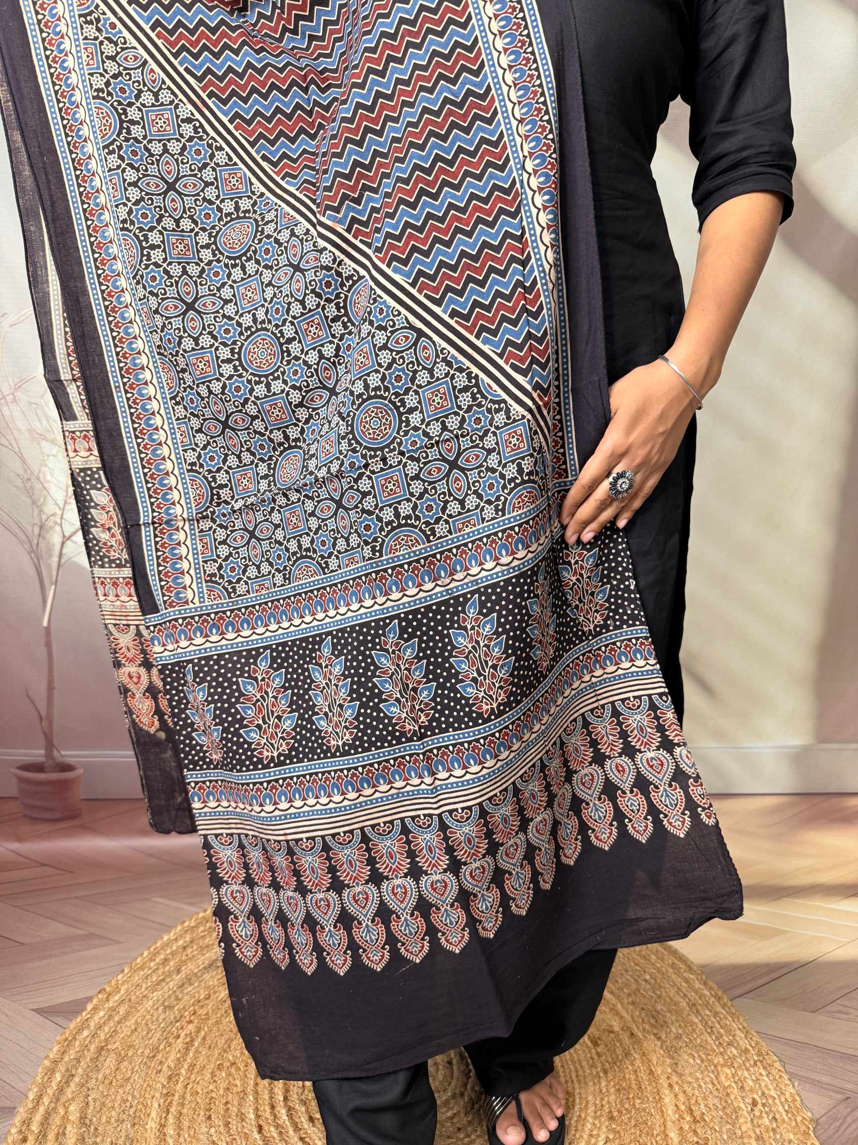 Ajrakh Print Pure Cotton Stole