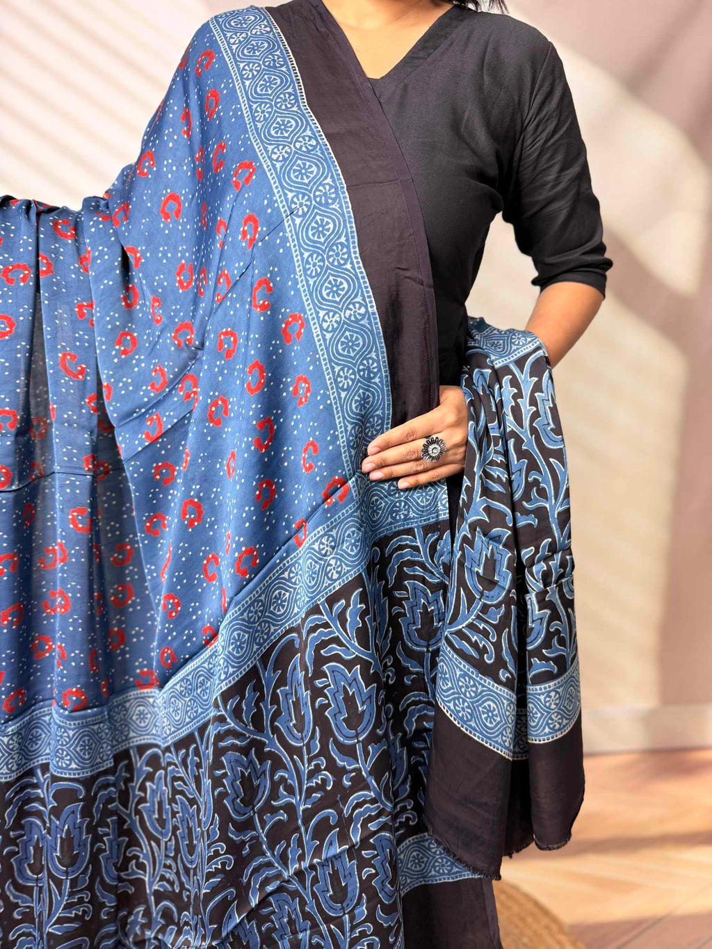 Ajarakh Modal Silk Dupatta