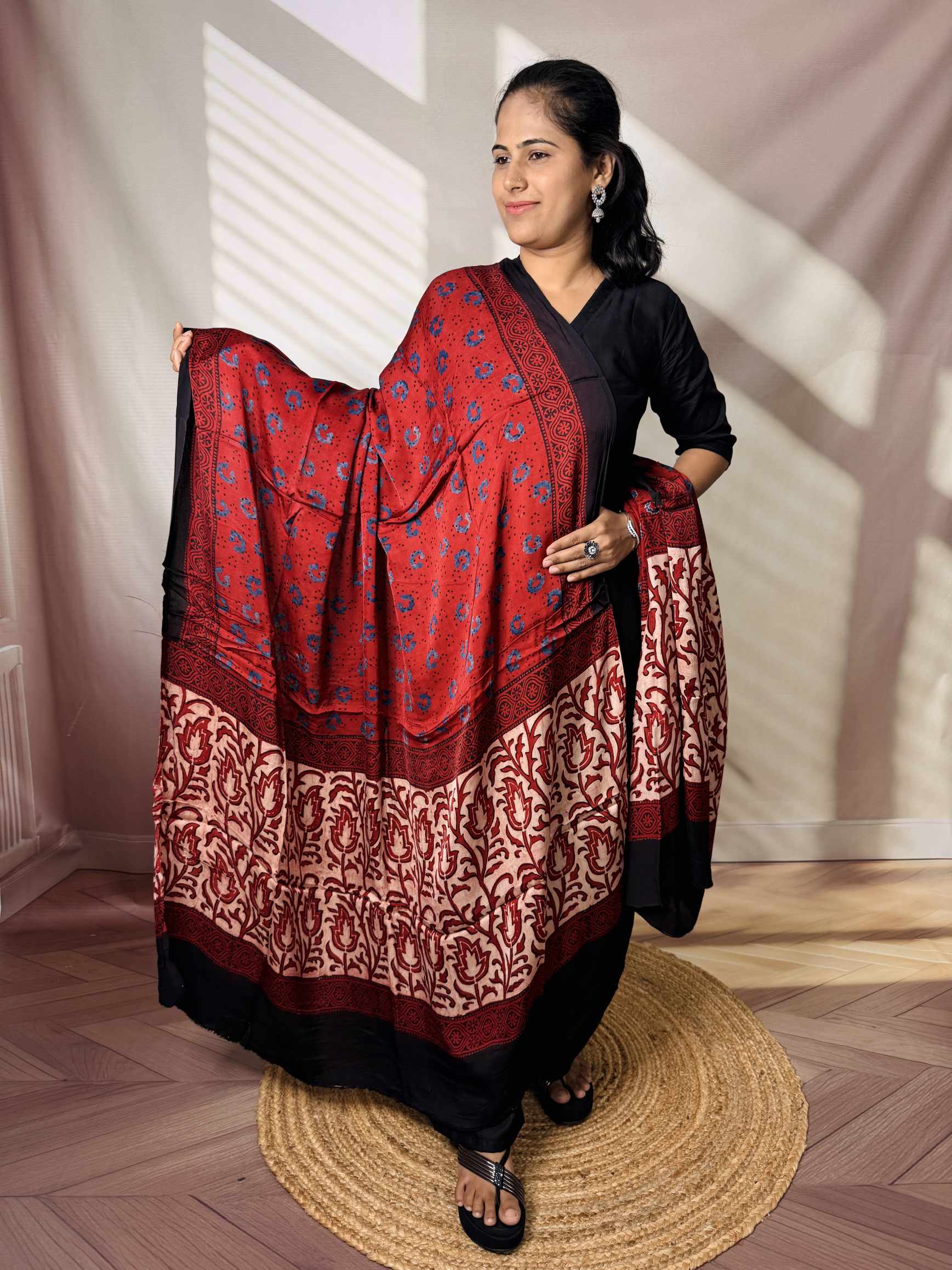 Ajarakh Modal Silk Dupatta
