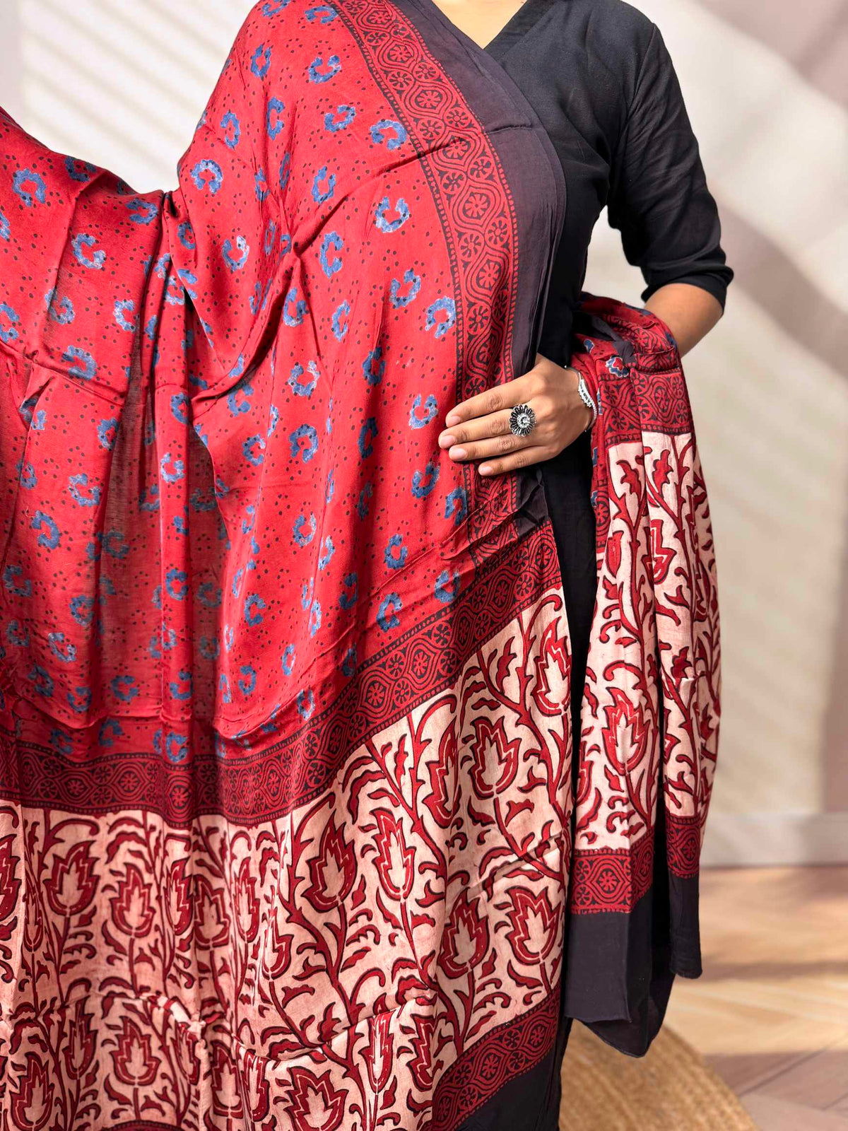 Ajarakh Modal Silk Dupatta