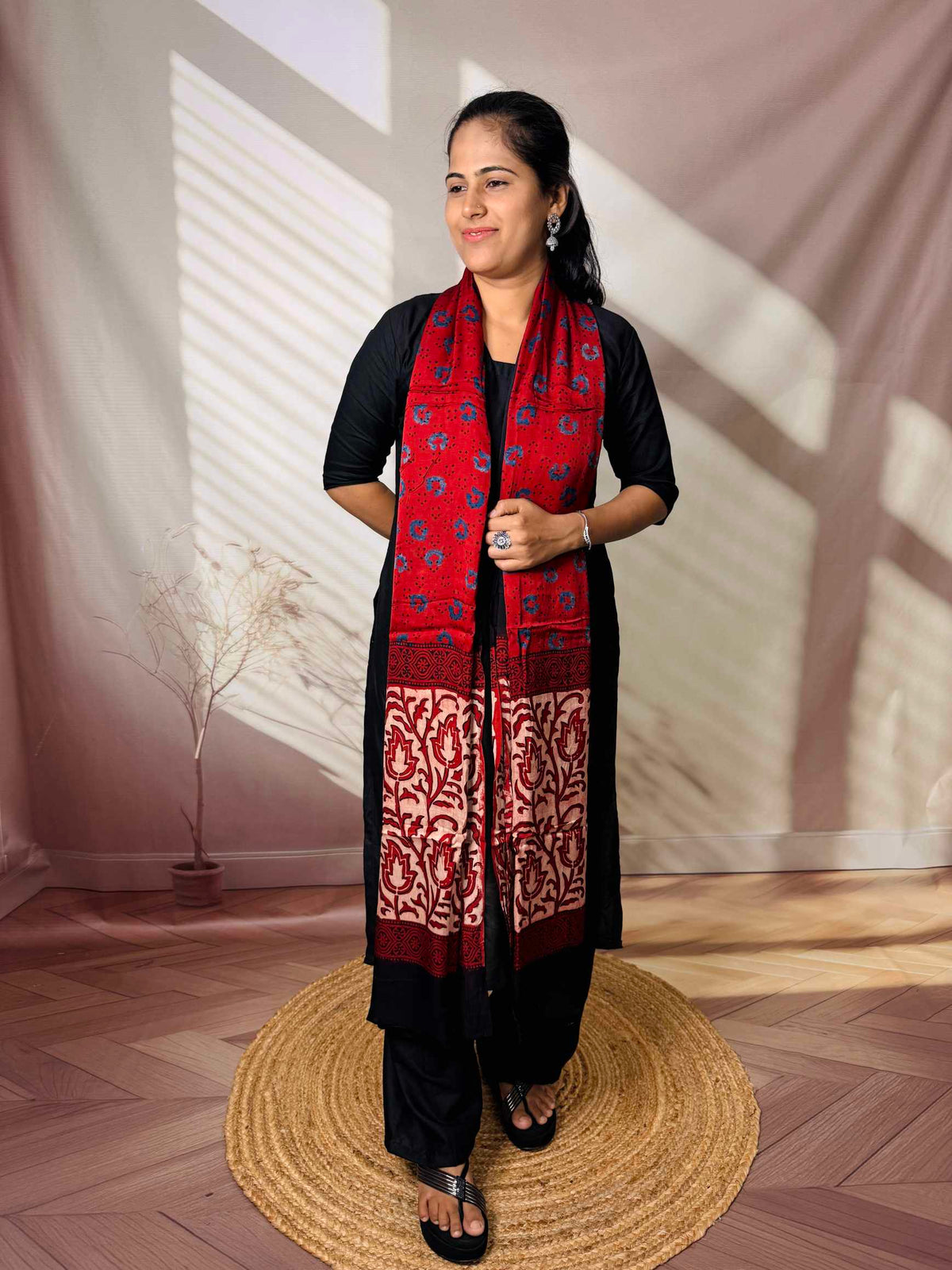 Ajarakh Modal Silk Dupatta