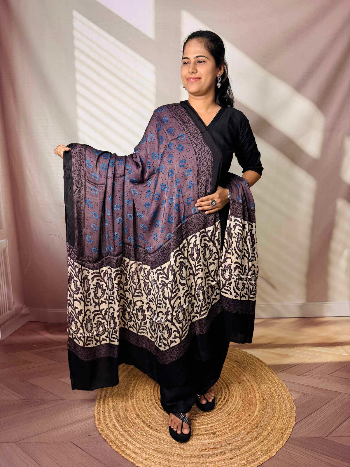 Ajarakh Modal Silk Dupatta