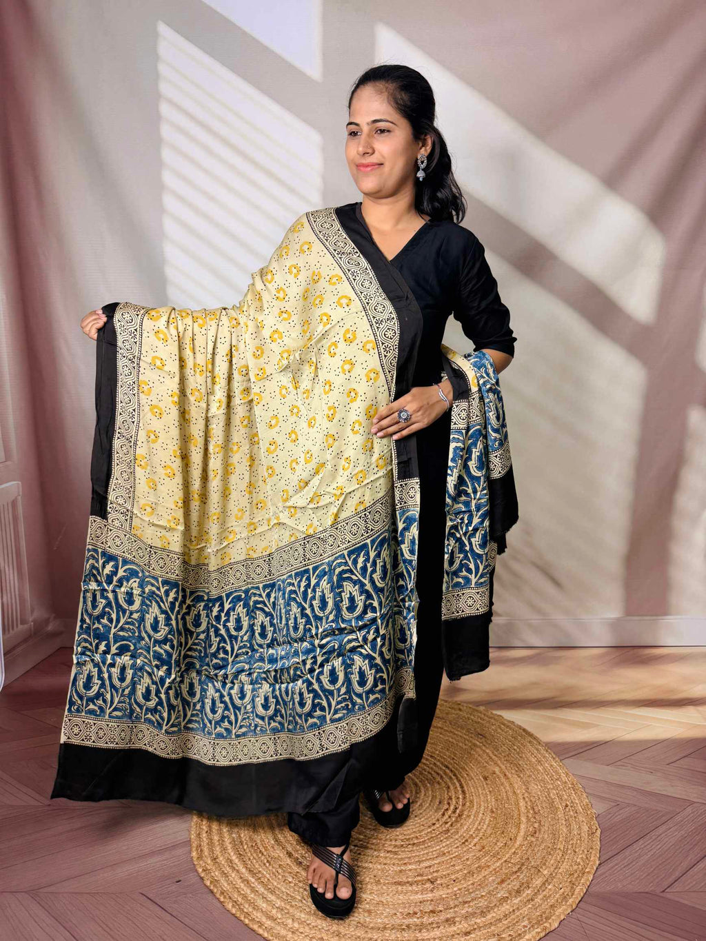 Ajarakh Modal Silk Dupatta