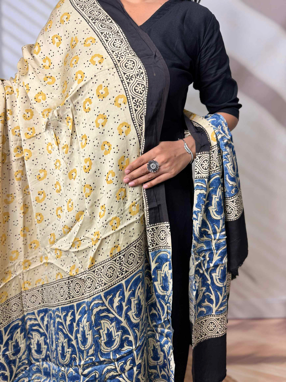 Ajarakh Modal Silk Dupatta