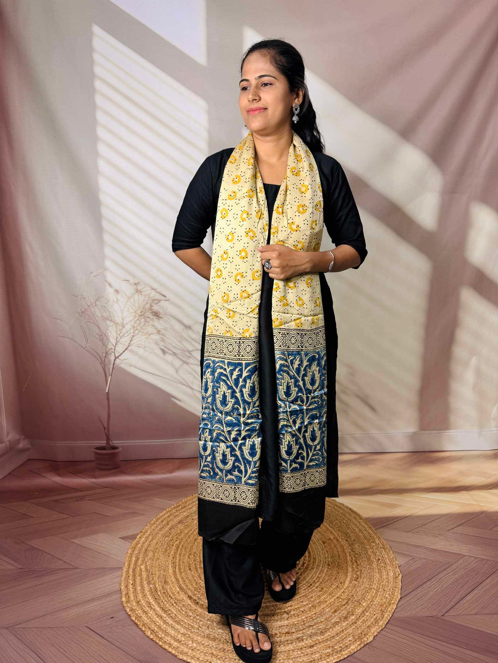 Ajarakh Modal Silk Dupatta