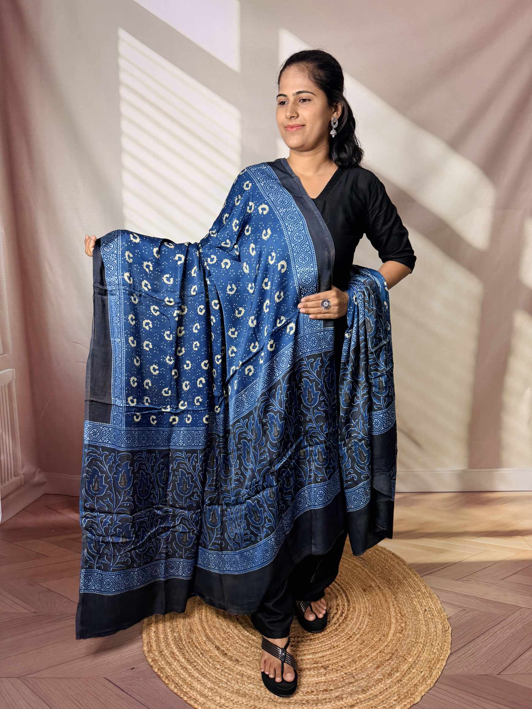 Ajarakh Modal Silk Dupatta