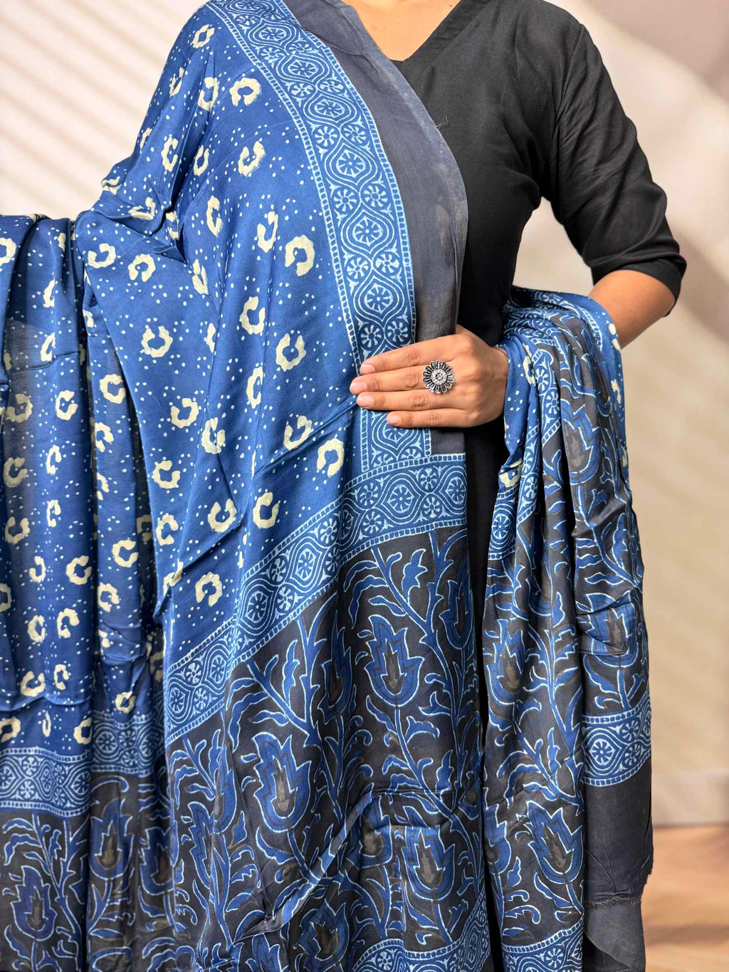 Ajarakh Modal Silk Dupatta