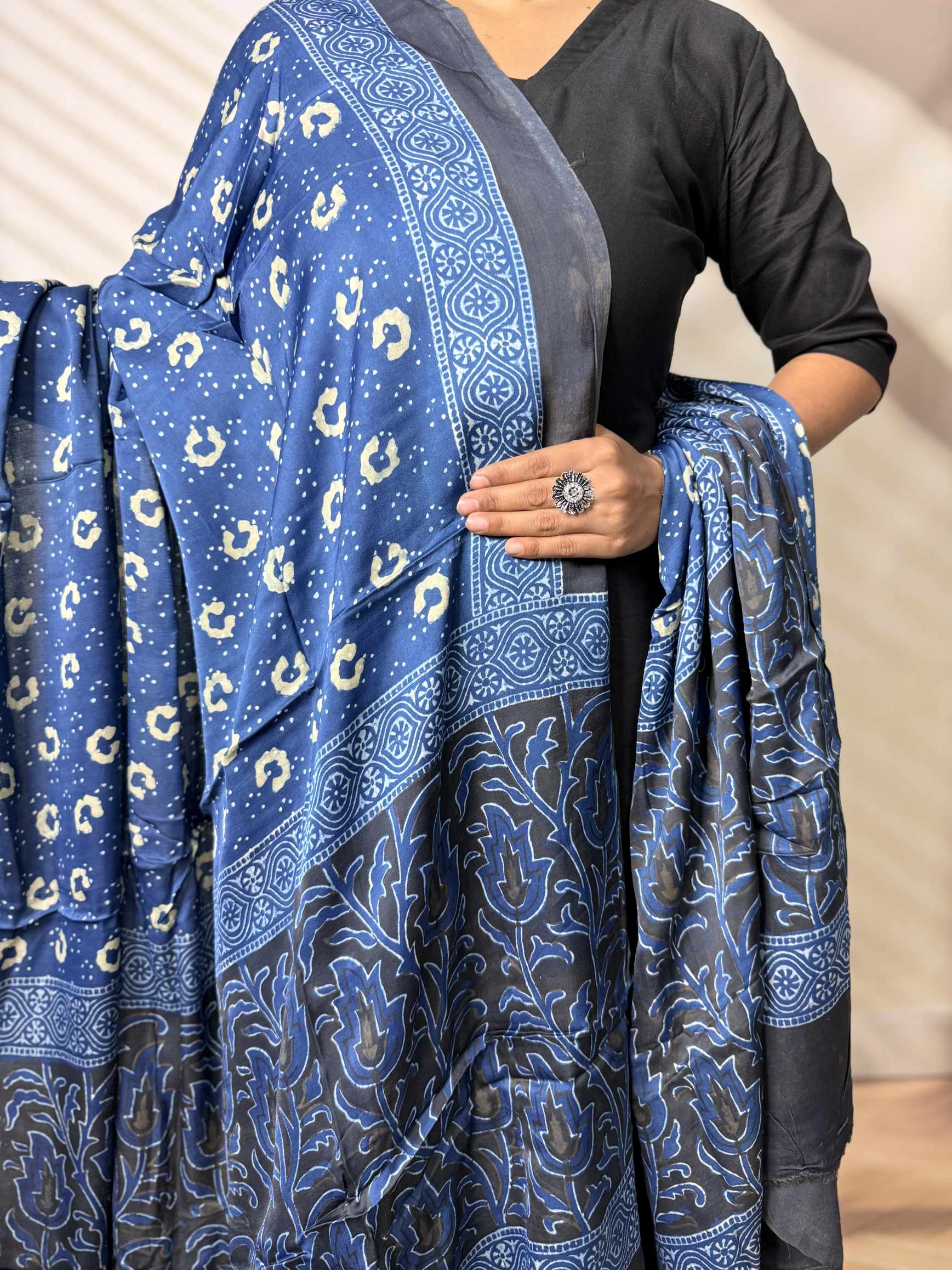 Ajarakh Modal Silk Dupatta