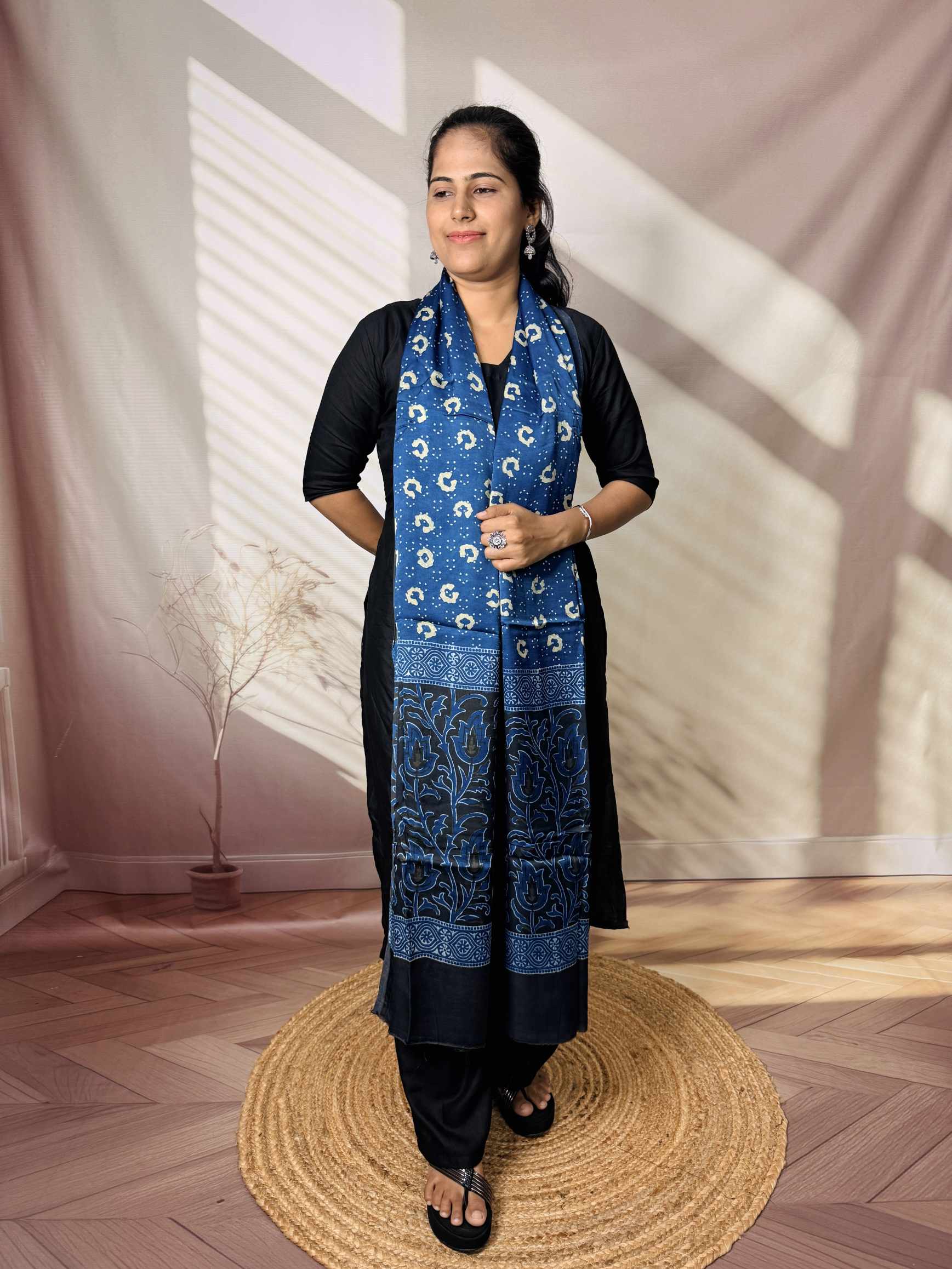Ajarakh Modal Silk Dupatta