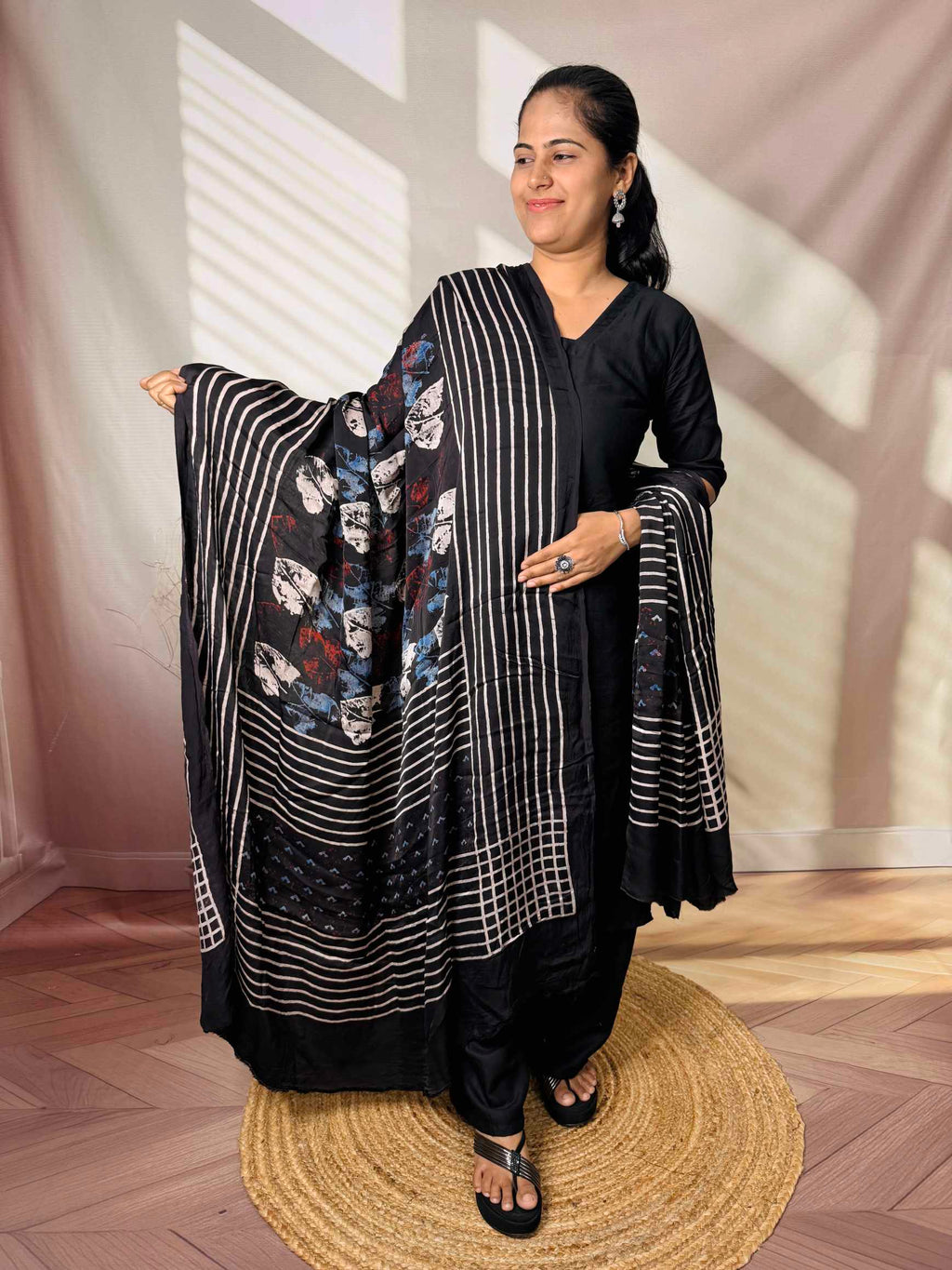Ajarakh Modal Silk Dupatta