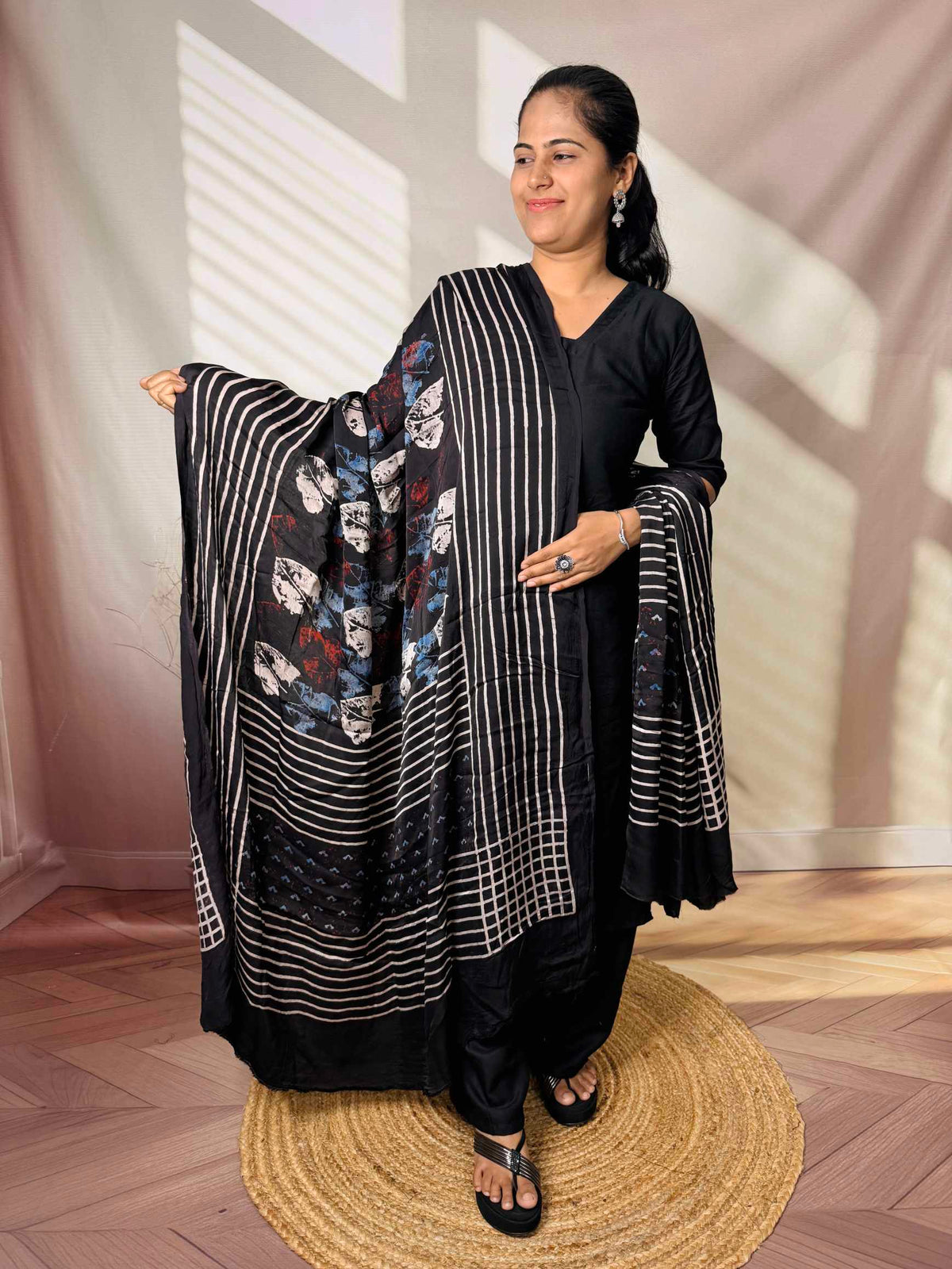 Ajarakh Modal Silk Dupatta