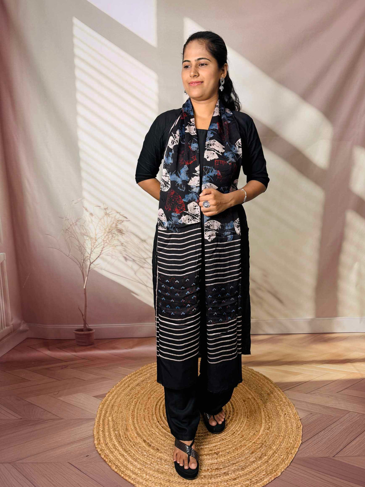 Ajarakh Modal Silk Dupatta