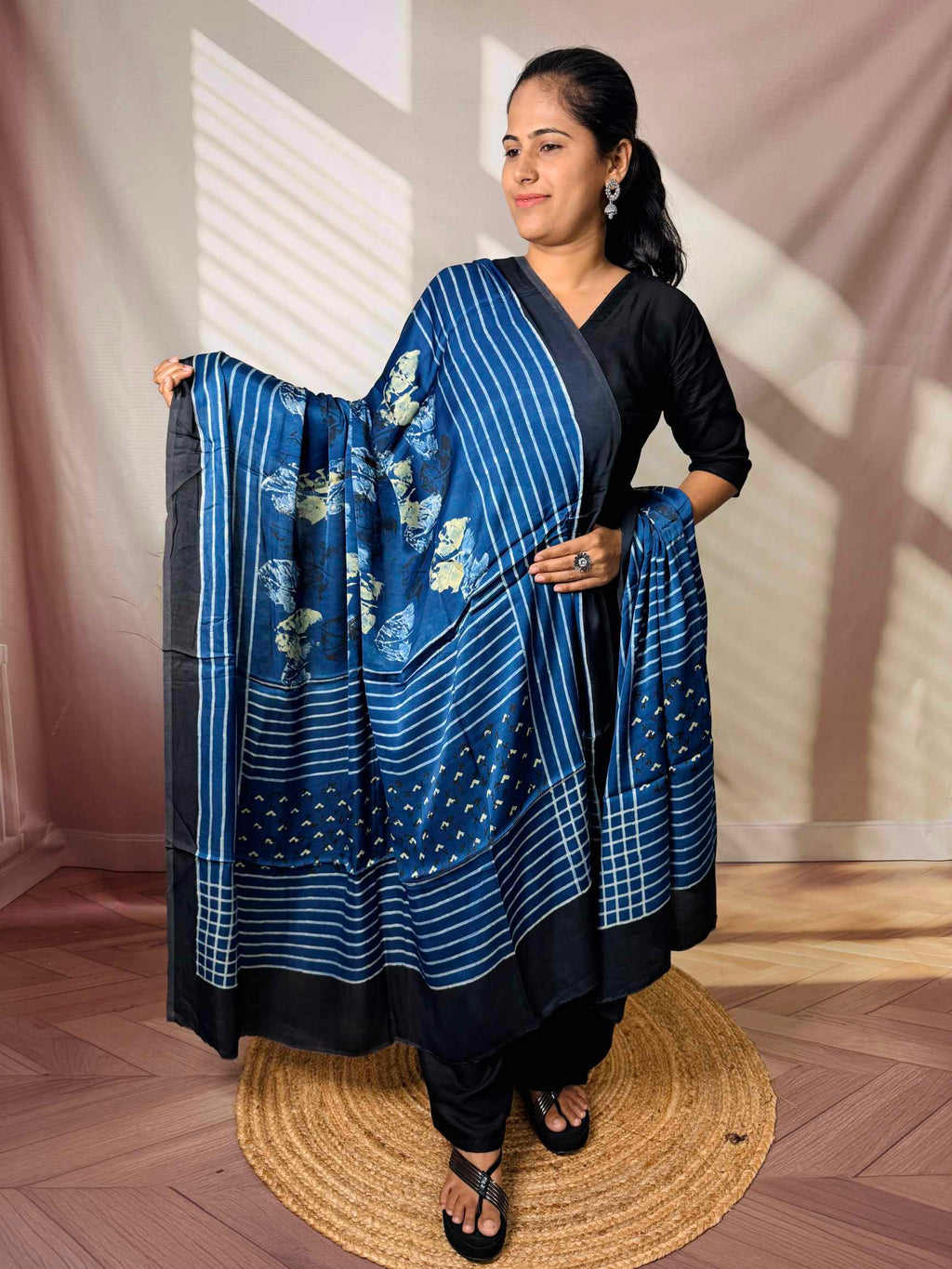 Ajarakh Modal Silk Dupatta
