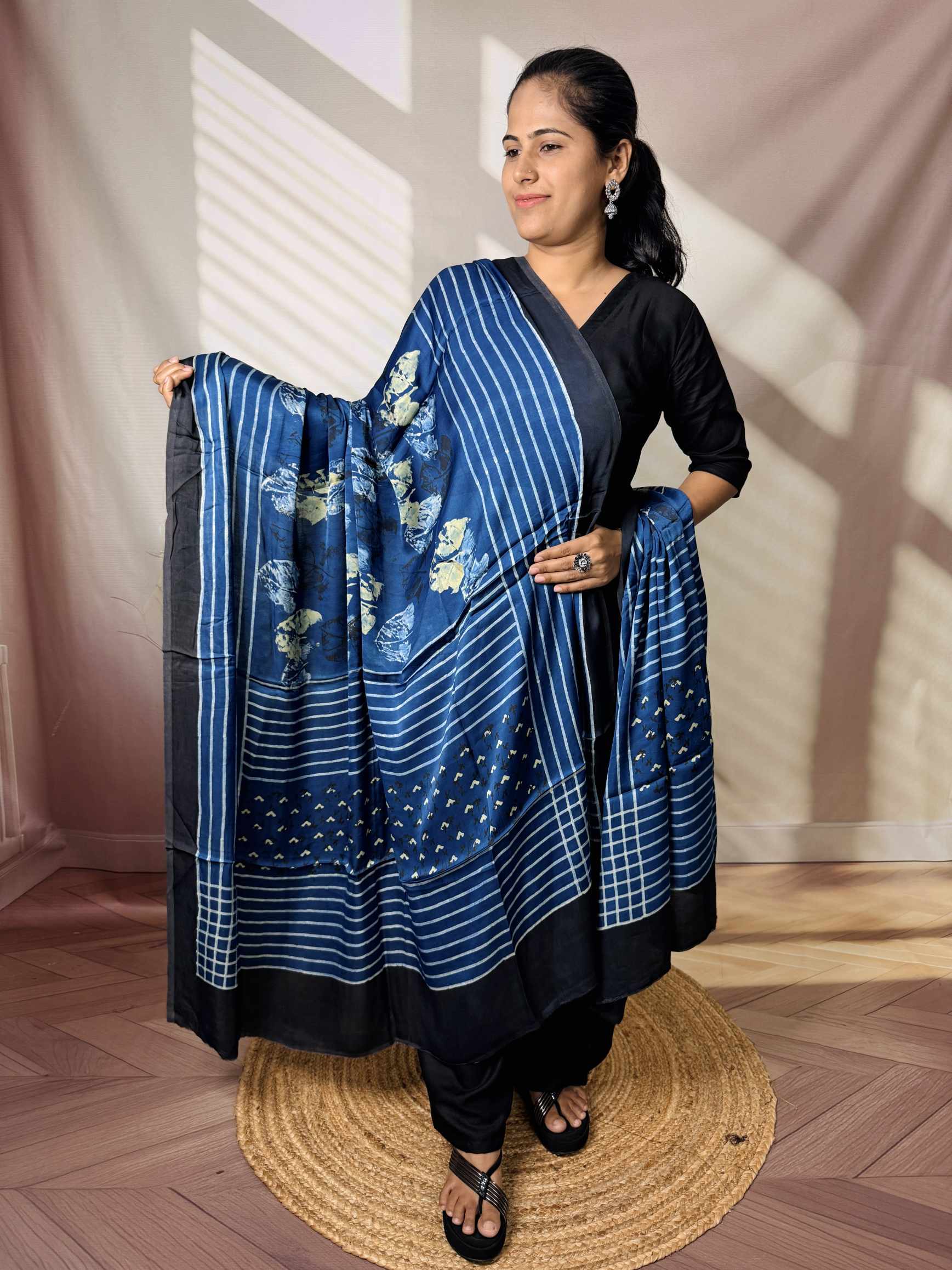 Ajarakh Modal Silk Dupatta