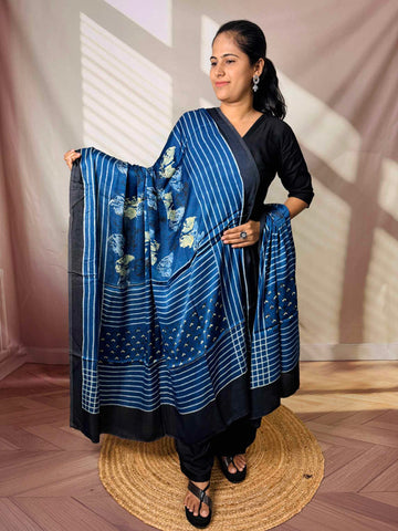 Ajarakh Modal Silk Dupatta