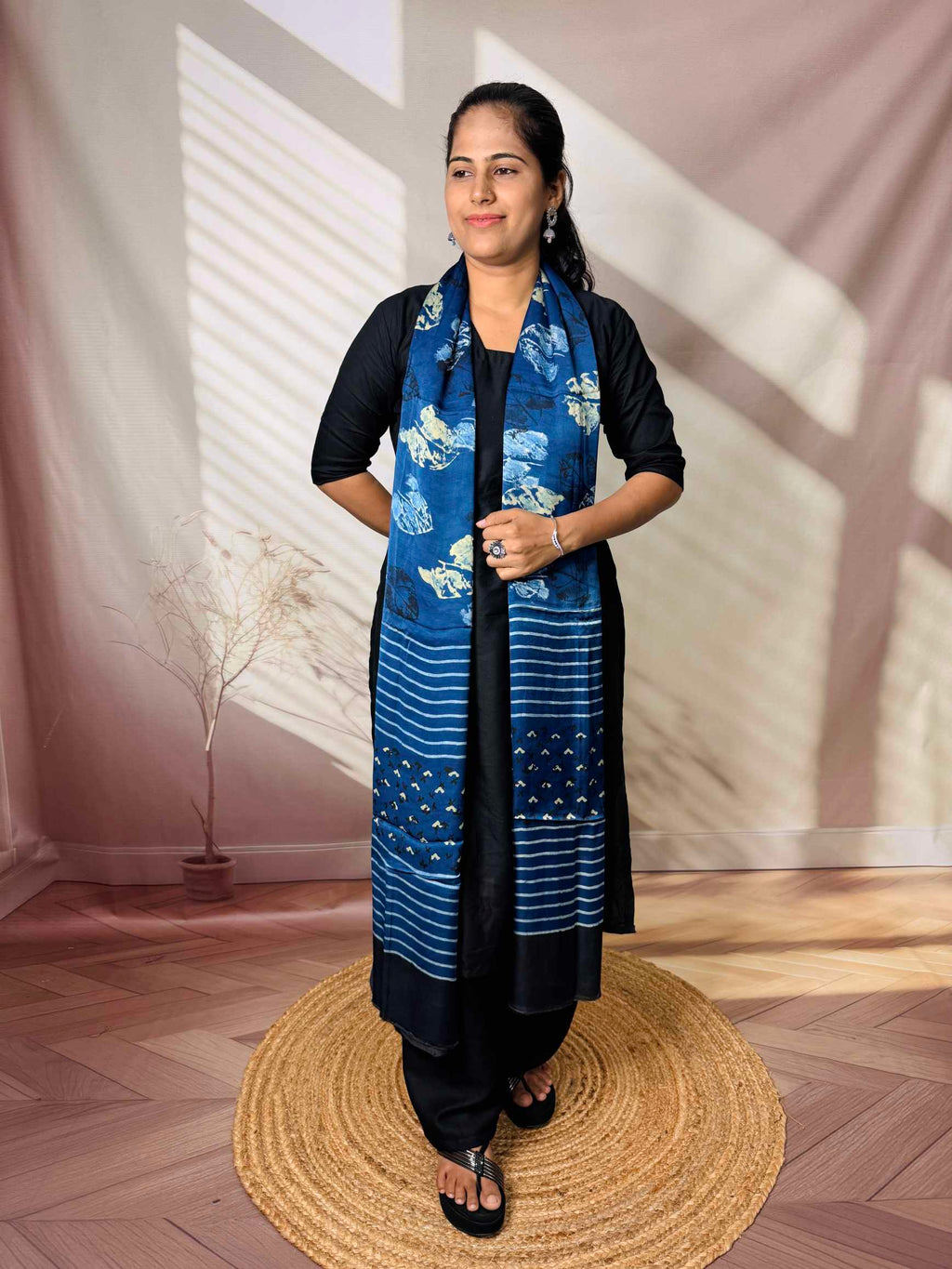 Ajarakh Modal Silk Dupatta