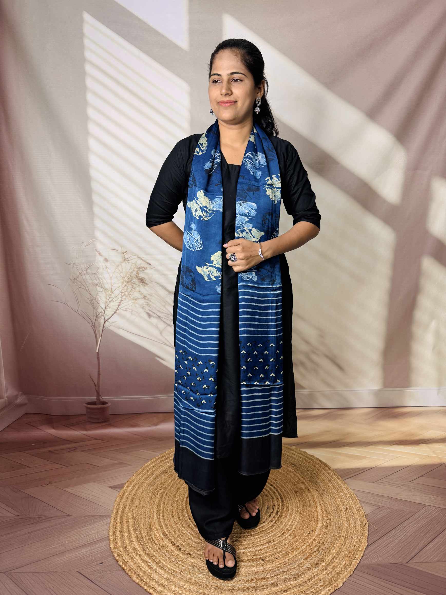 Ajarakh Modal Silk Dupatta