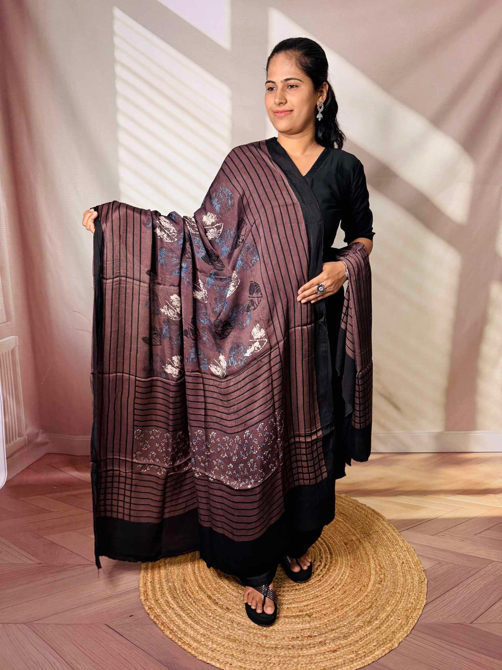 Ajarakh Modal Silk Dupatta