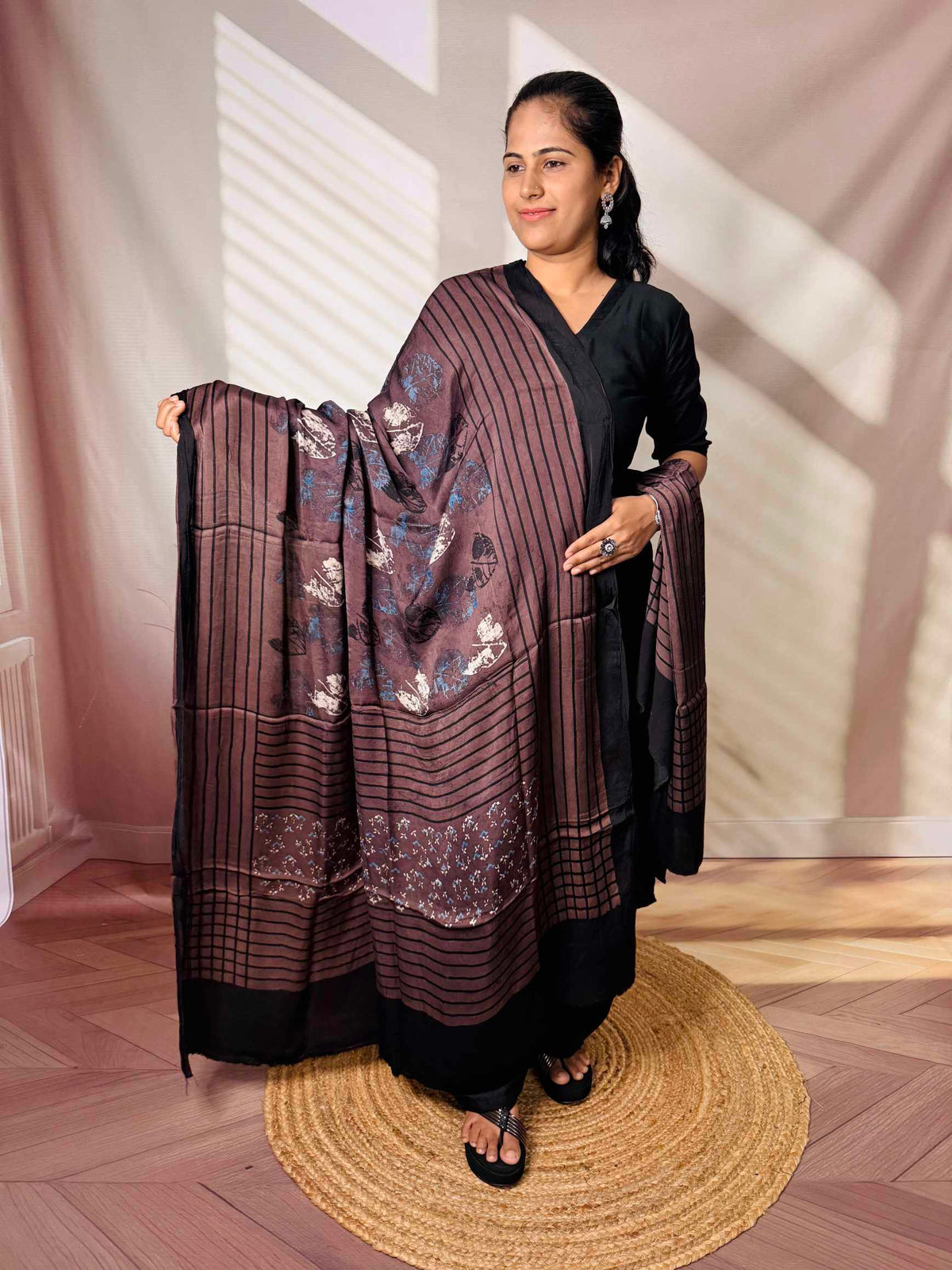 Ajarakh Modal Silk Dupatta