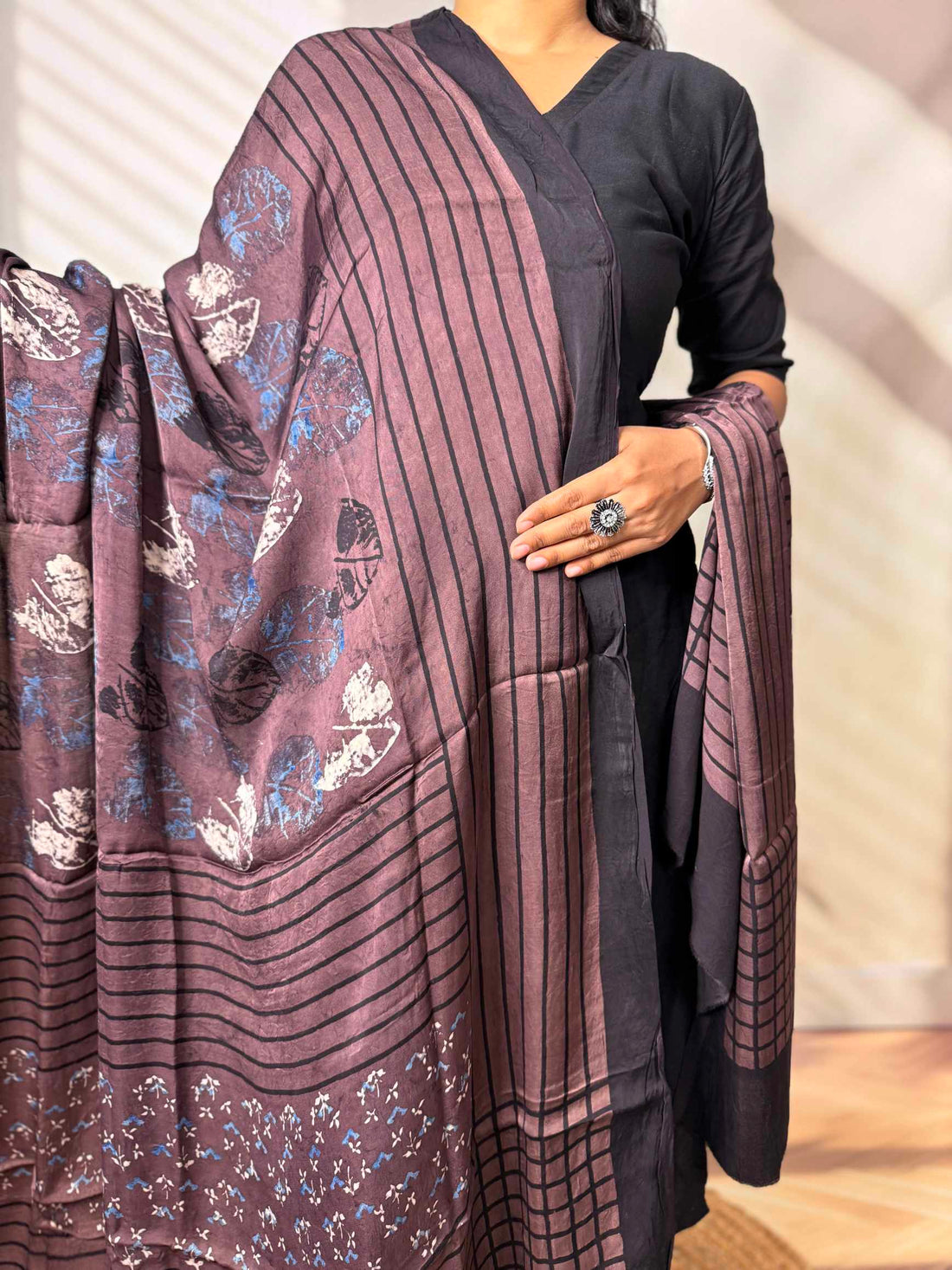 Ajarakh Modal Silk Dupatta