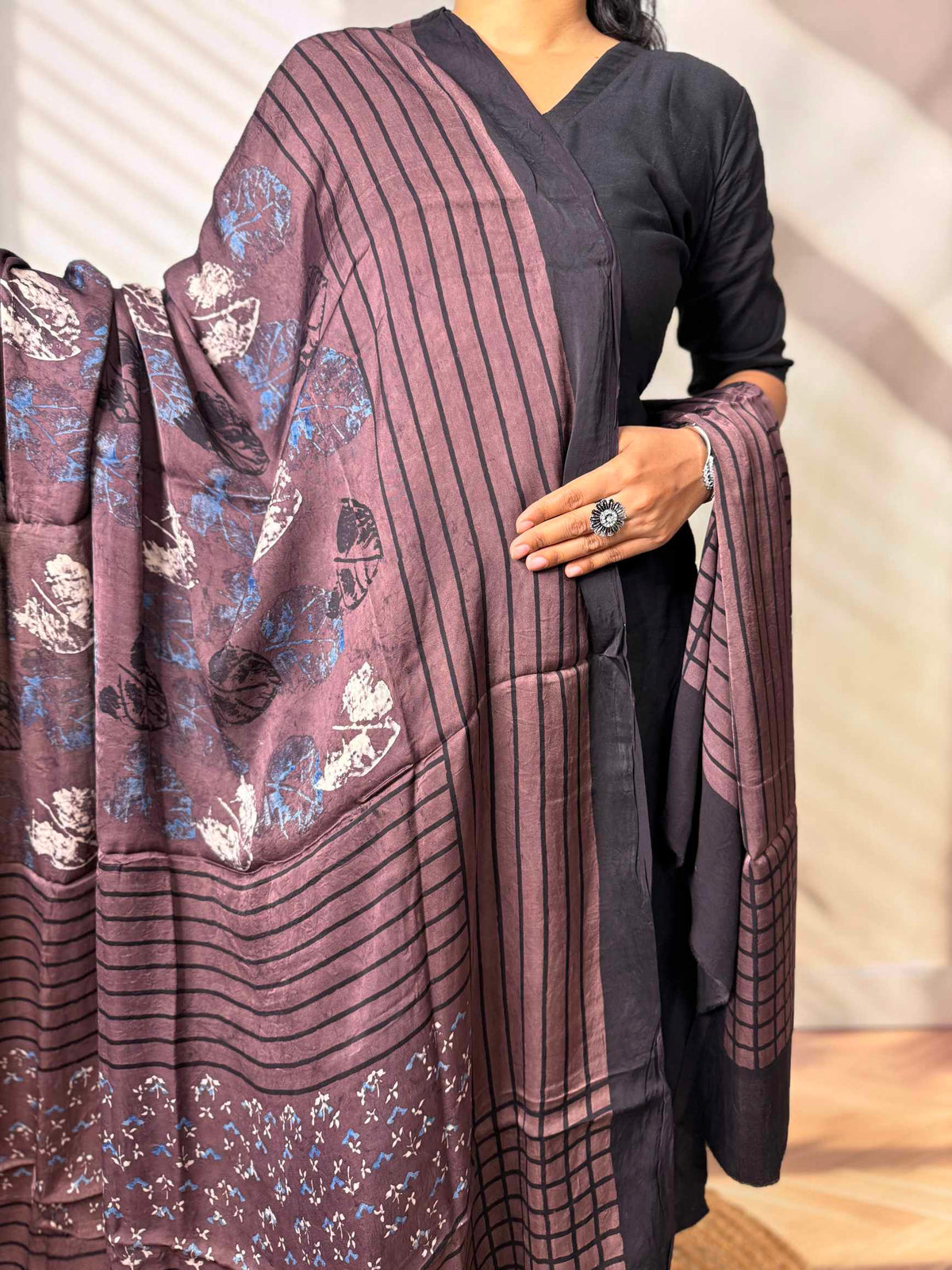 Ajarakh Modal Silk Dupatta