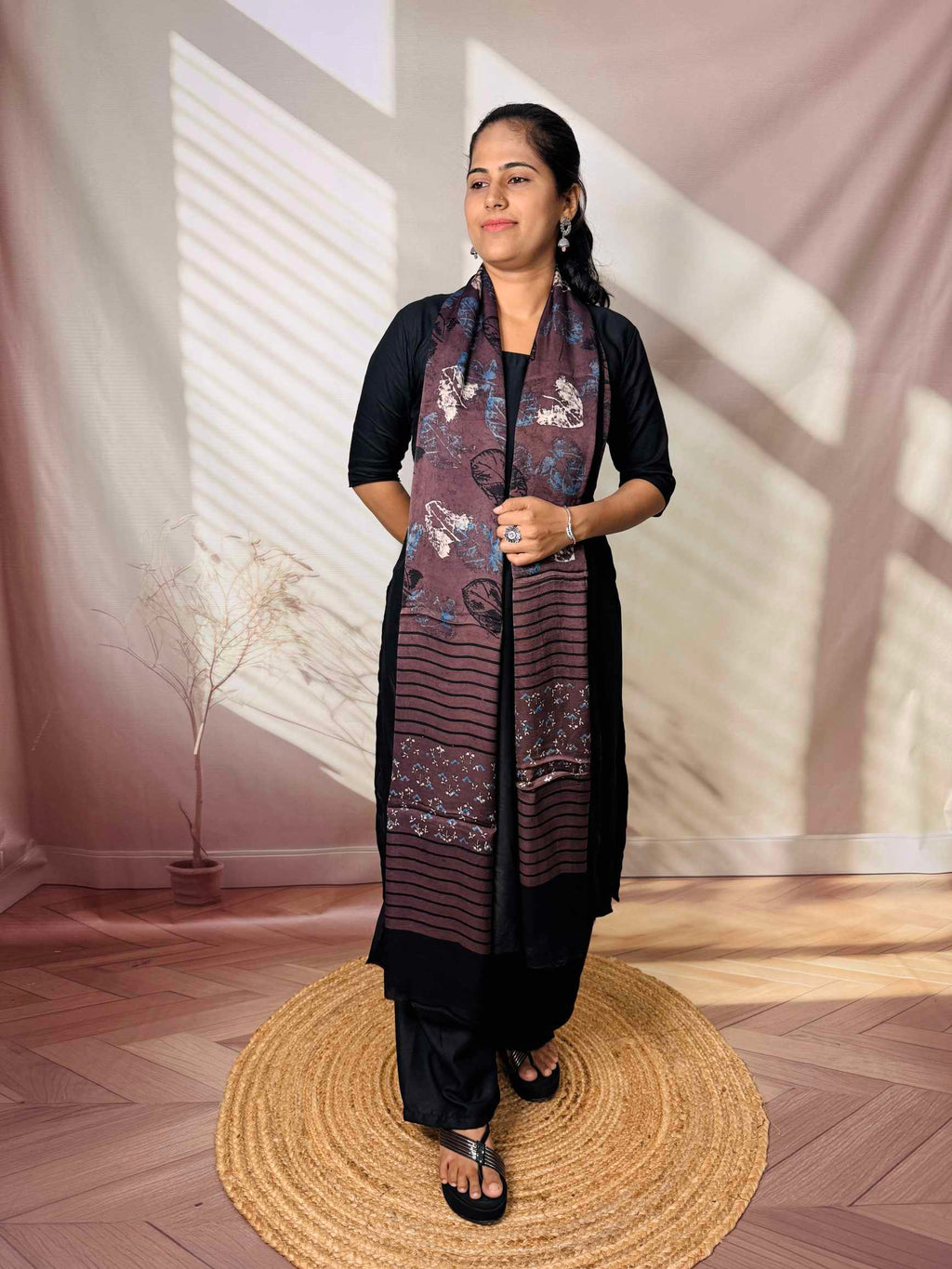 Ajarakh Modal Silk Dupatta