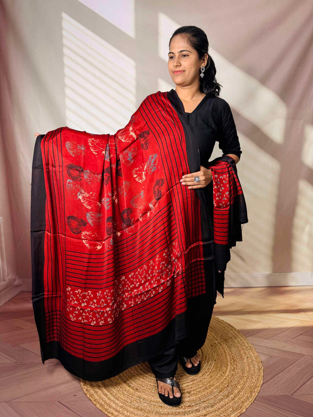 Ajarakh Modal Silk Dupatta