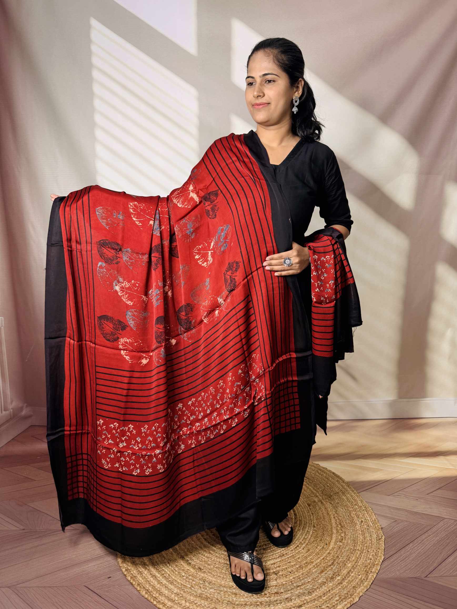 Ajarakh Modal Silk Dupatta