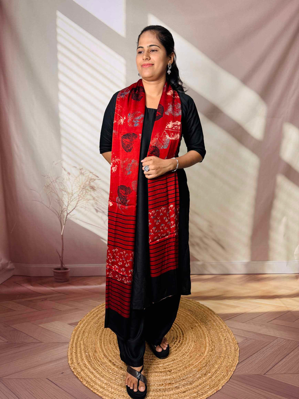 Ajarakh Modal Silk Dupatta