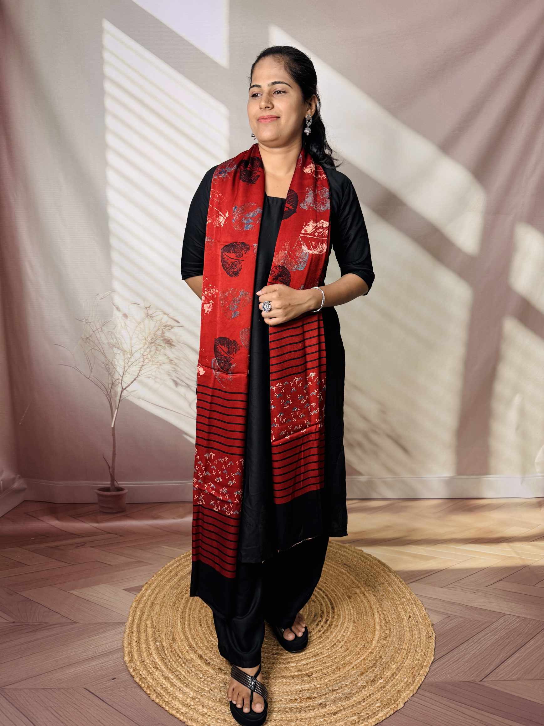 Ajarakh Modal Silk Dupatta