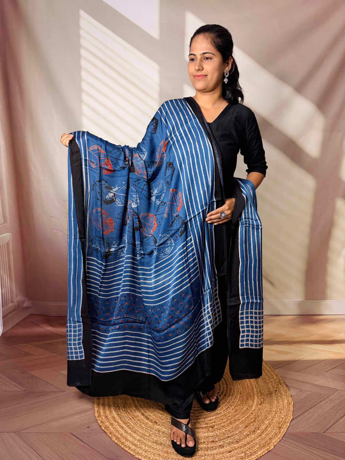 Ajarakh Modal Silk Dupatta
