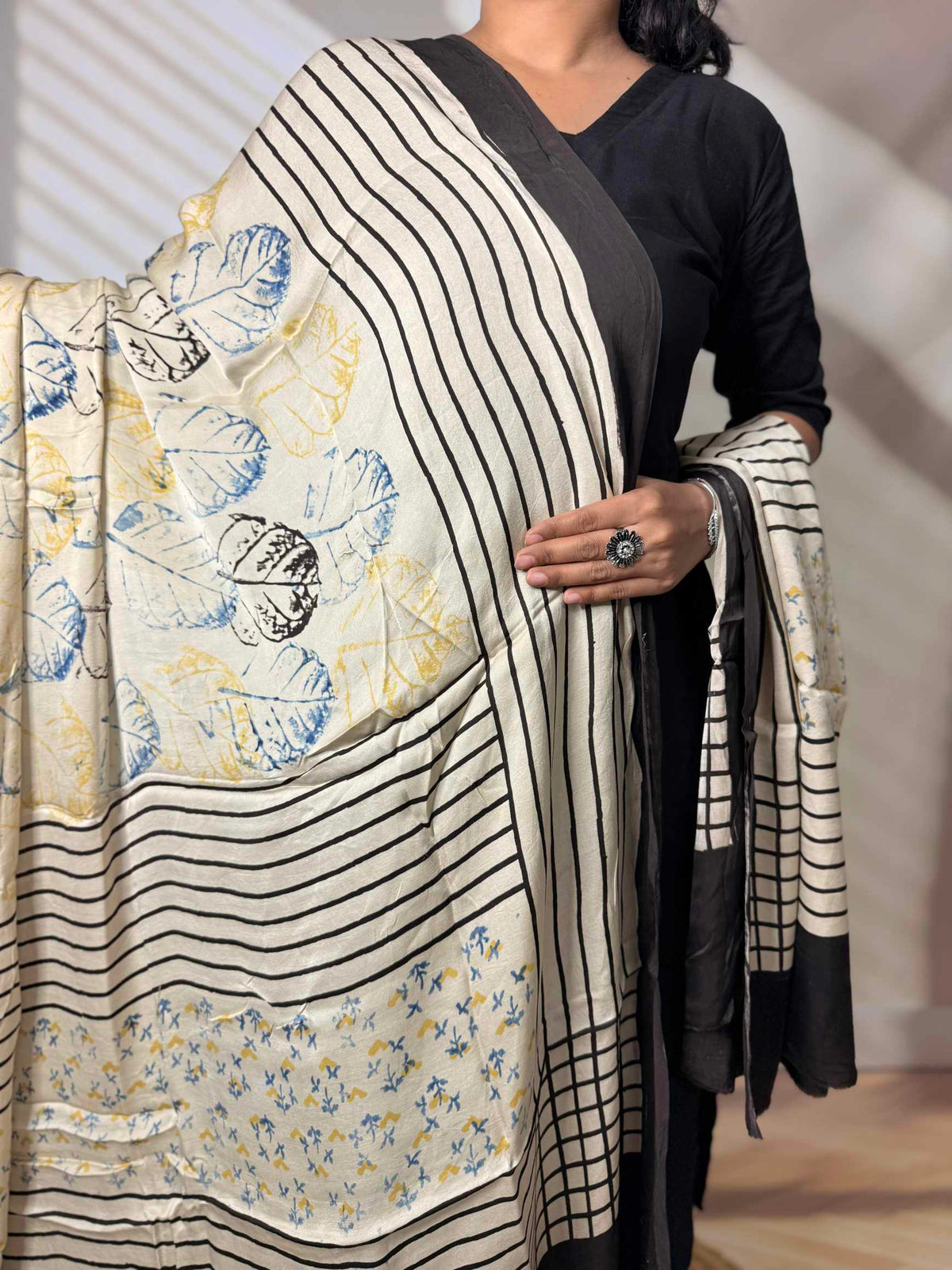 Ajarakh Modal Silk Dupatta