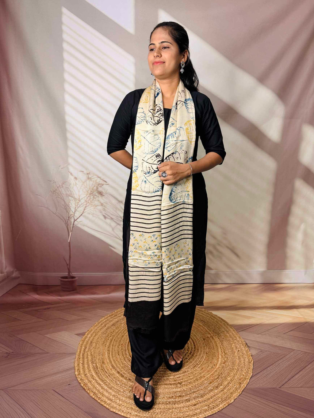 Ajarakh Modal Silk Dupatta