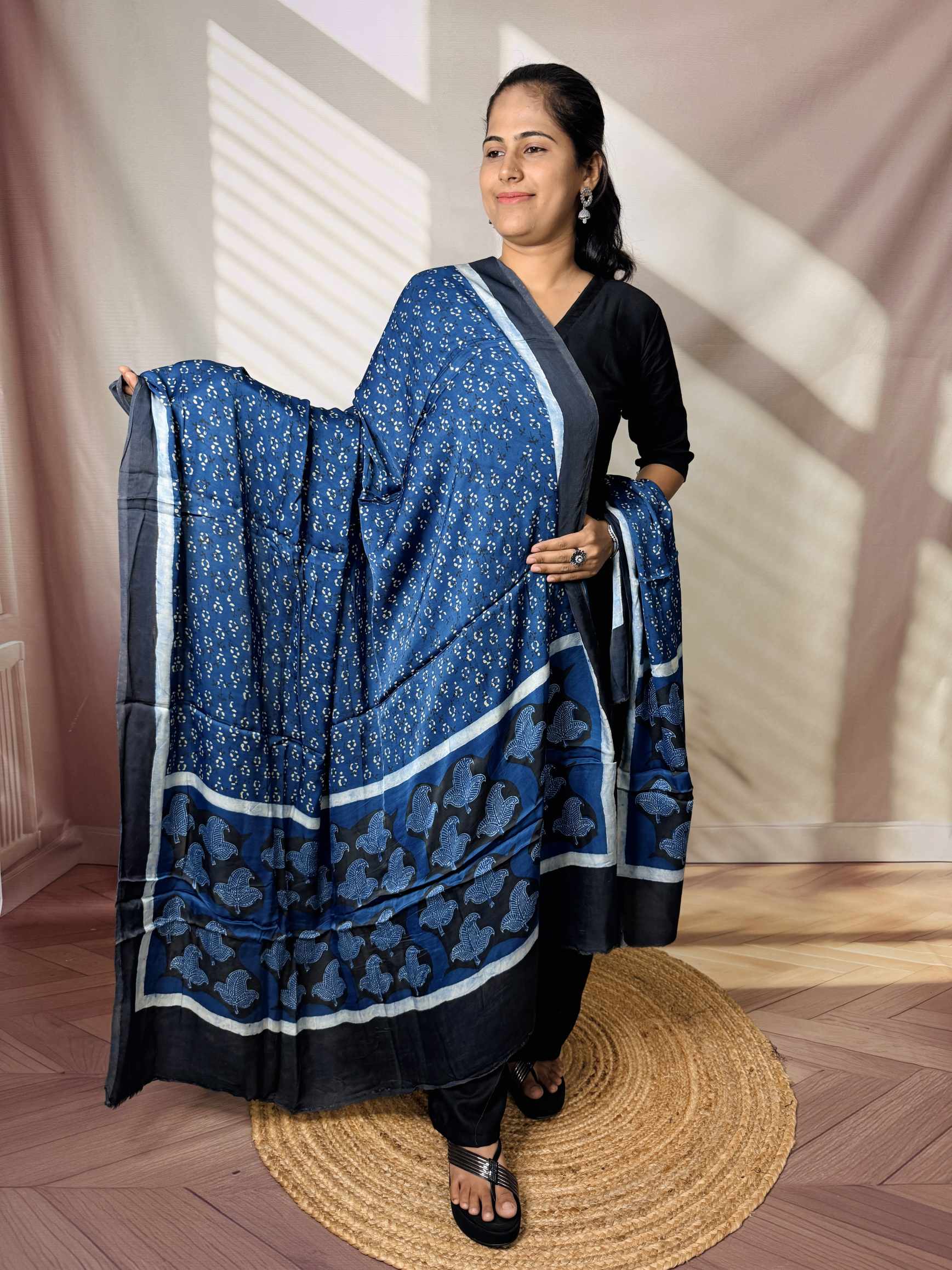 Ajarakh Modal Silk Dupatta