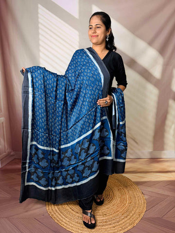 Ajarakh Modal Silk Dupatta