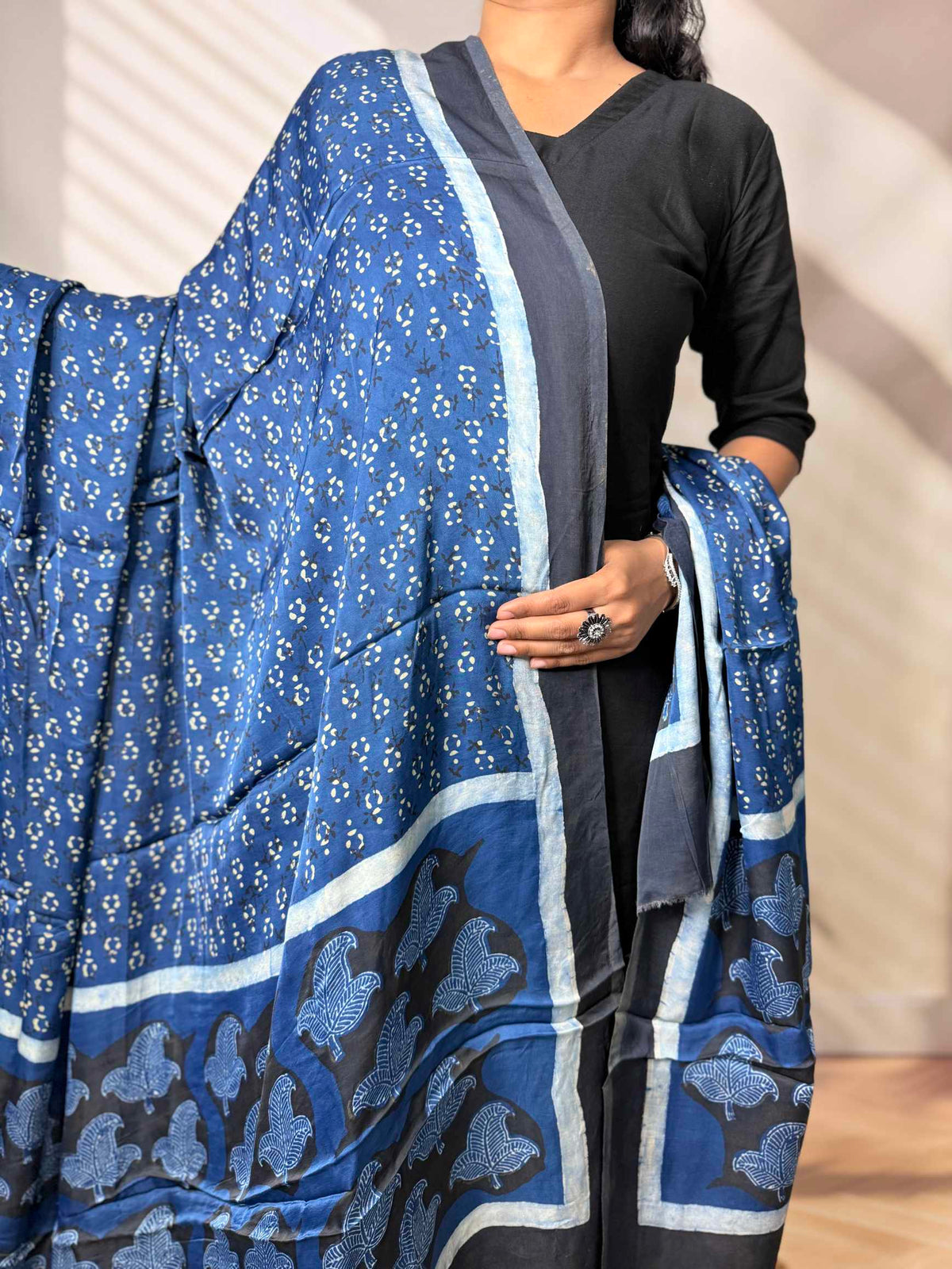 Ajarakh Modal Silk Dupatta