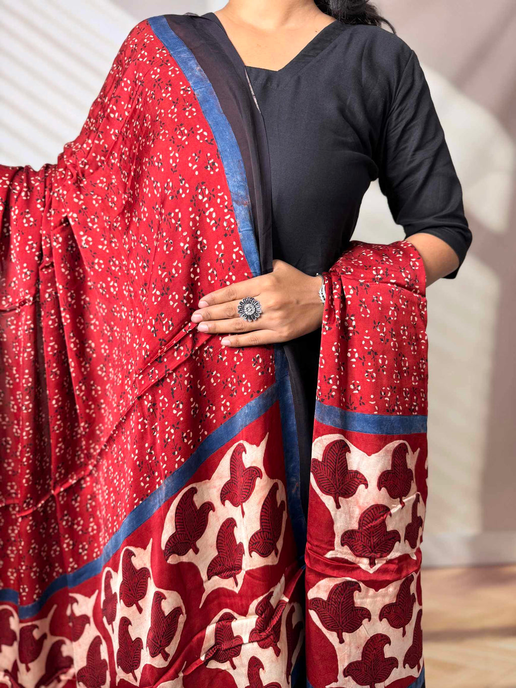 Ajarakh Modal Silk Dupatta