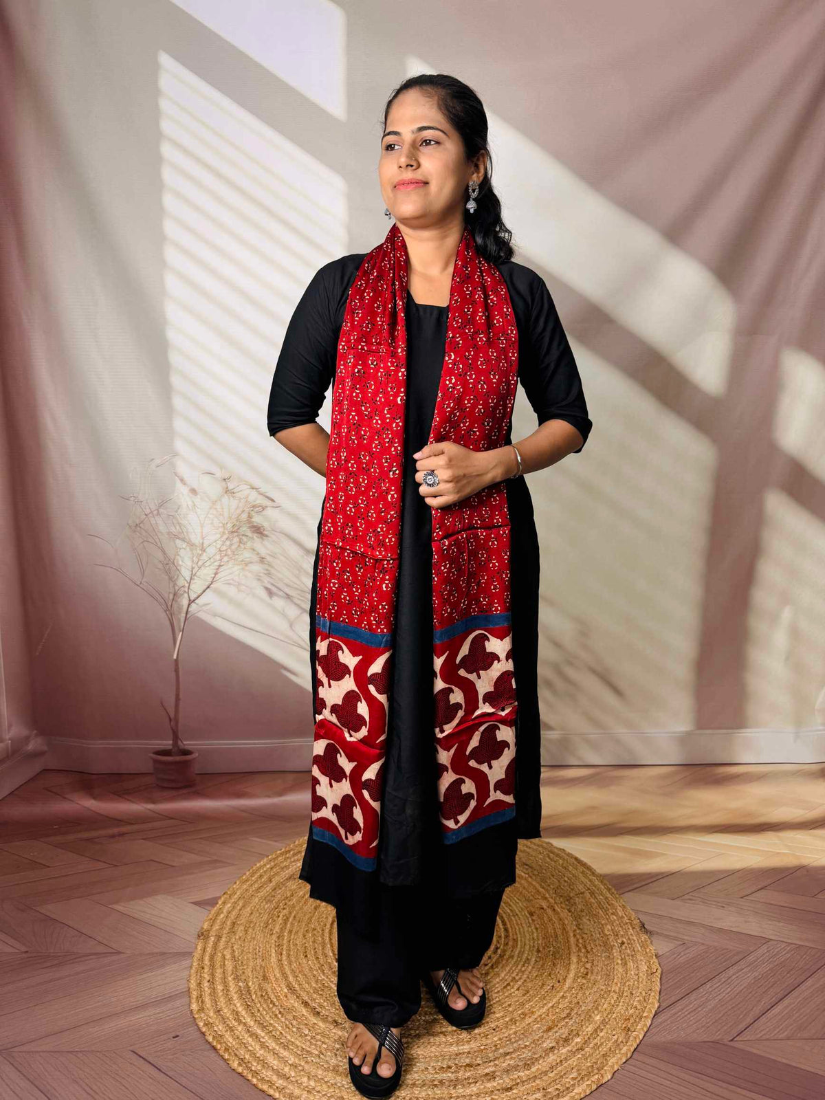 Ajarakh Modal Silk Dupatta