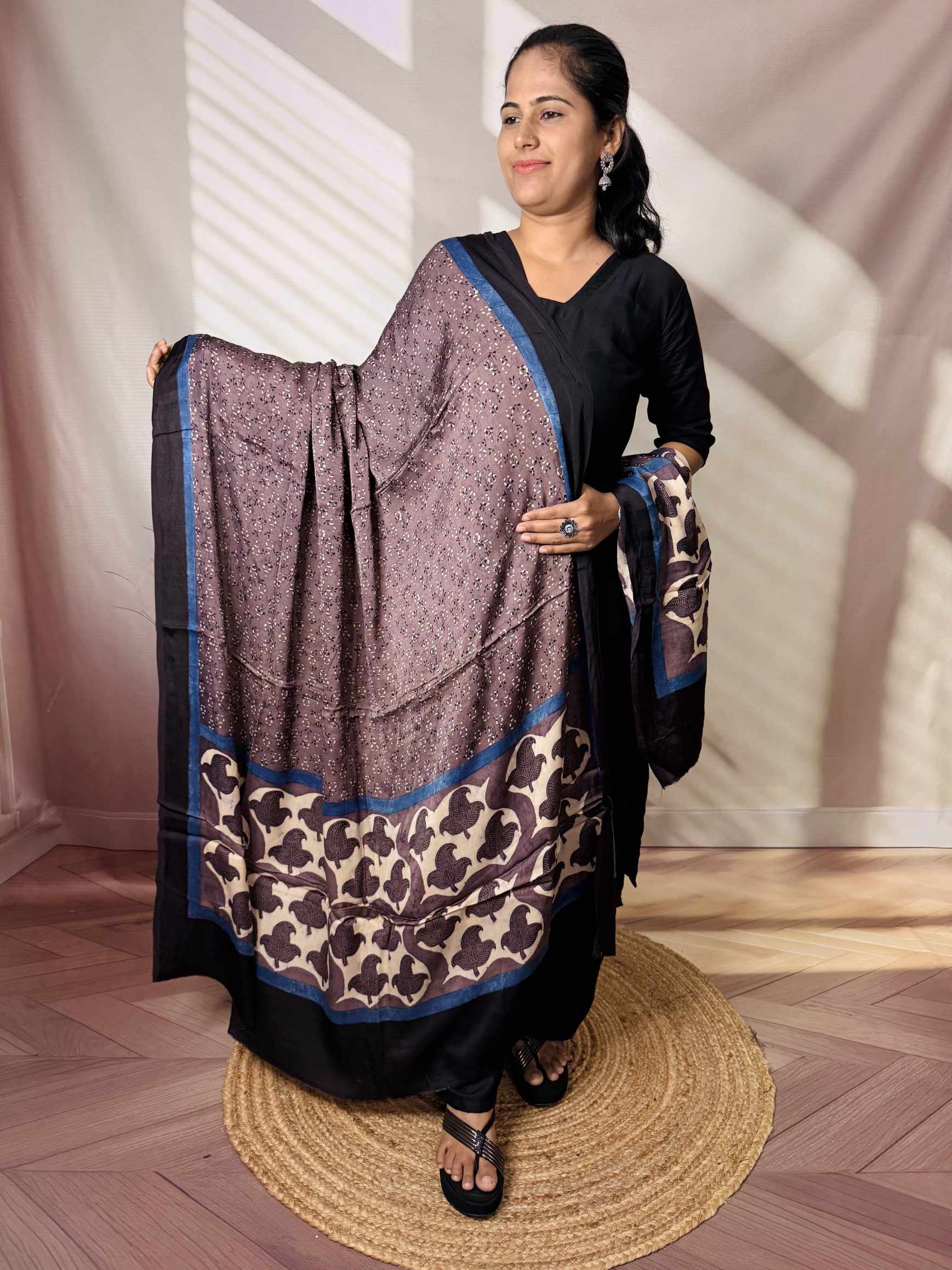 Ajarakh Modal Silk Dupatta