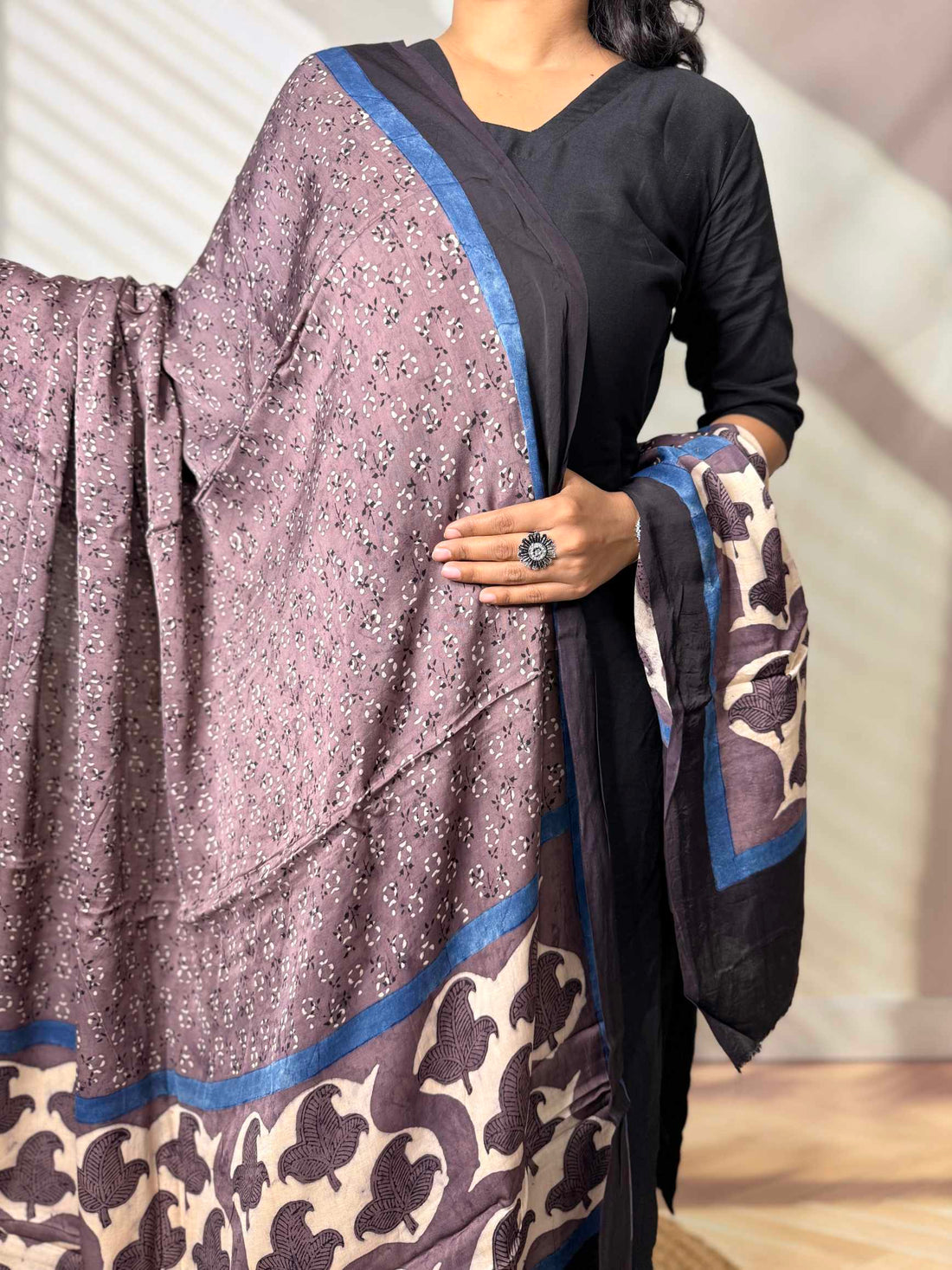 Ajarakh Modal Silk Dupatta