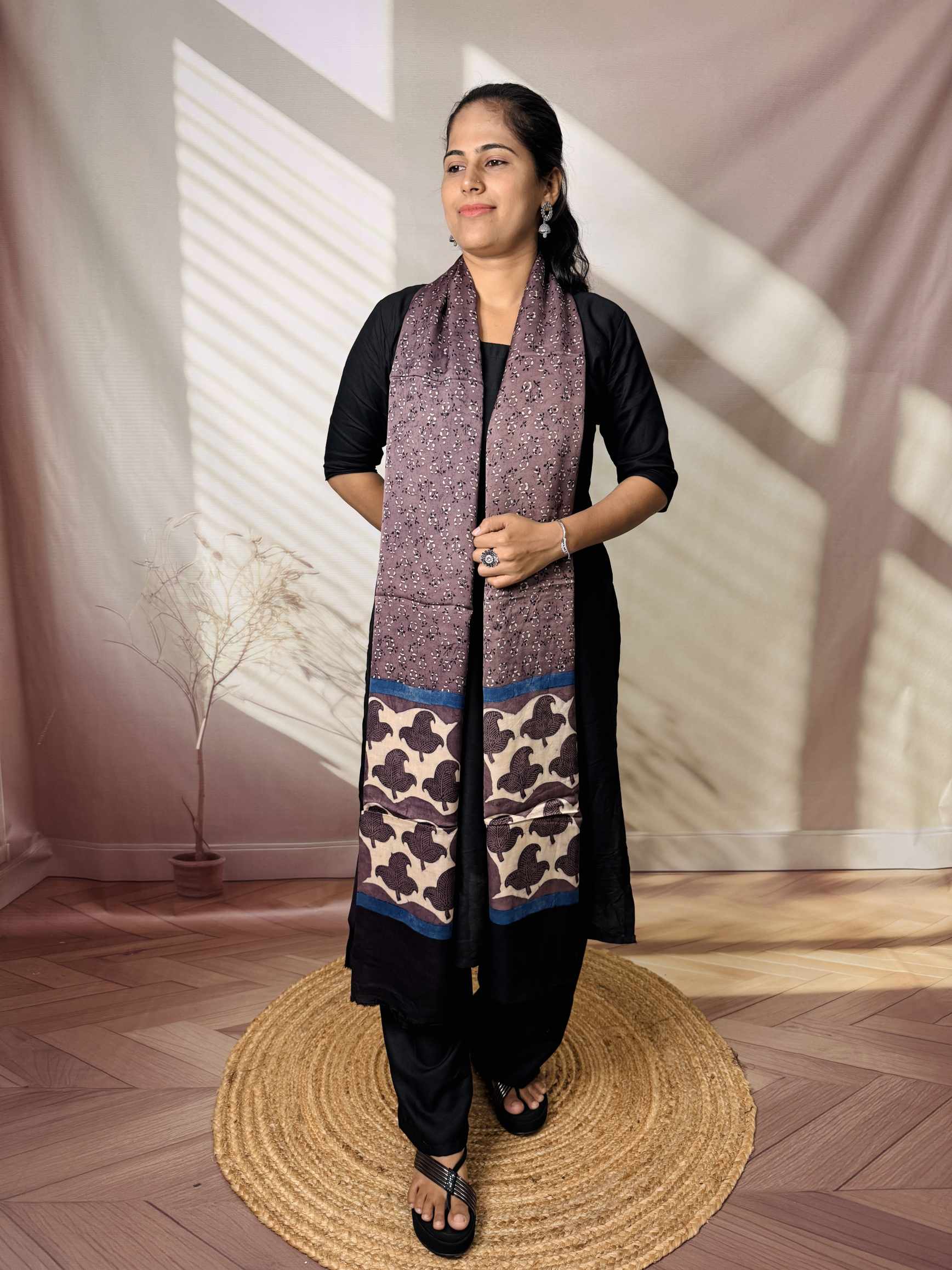Ajarakh Modal Silk Dupatta