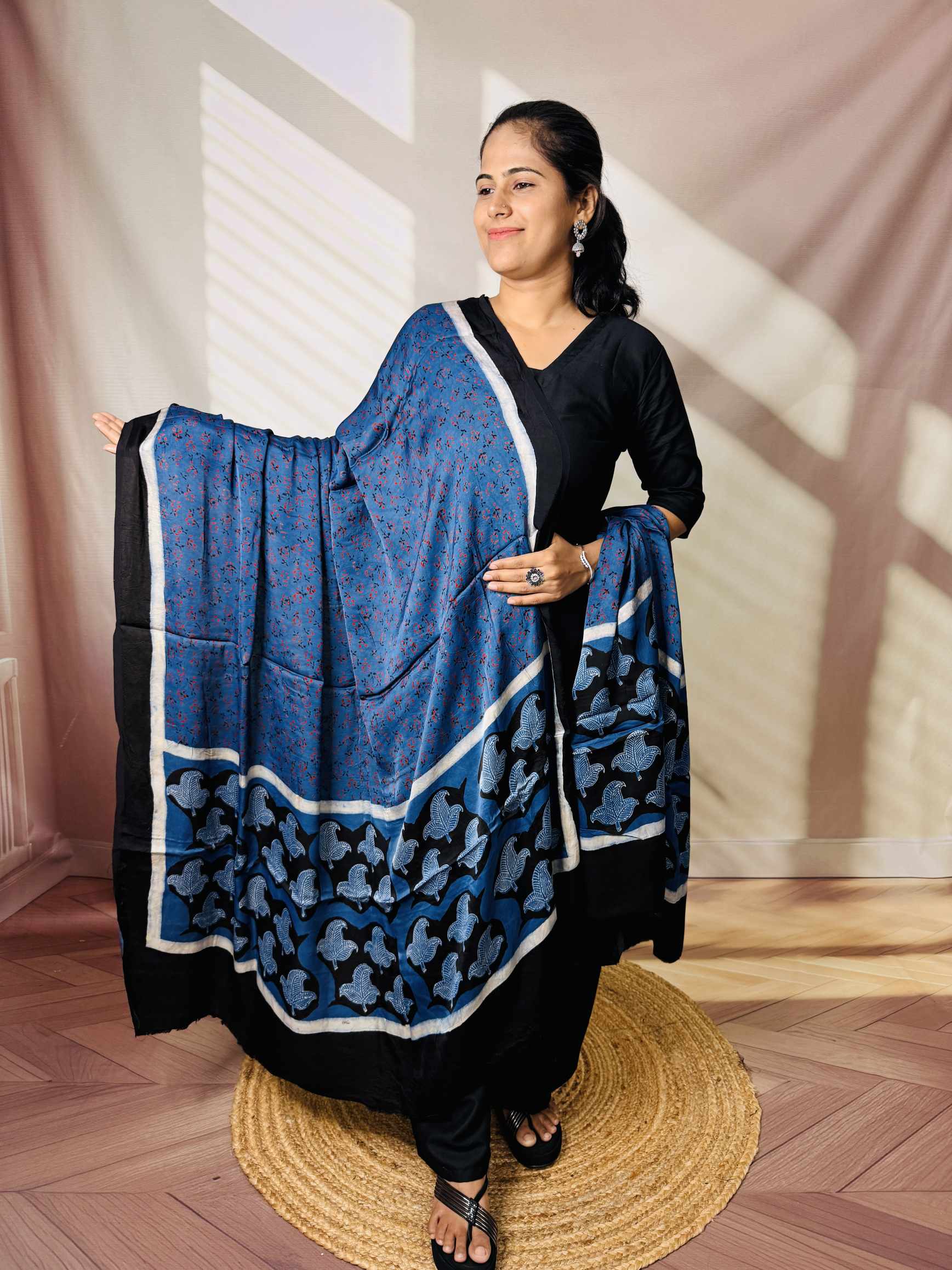 Ajarakh Modal Silk Dupatta