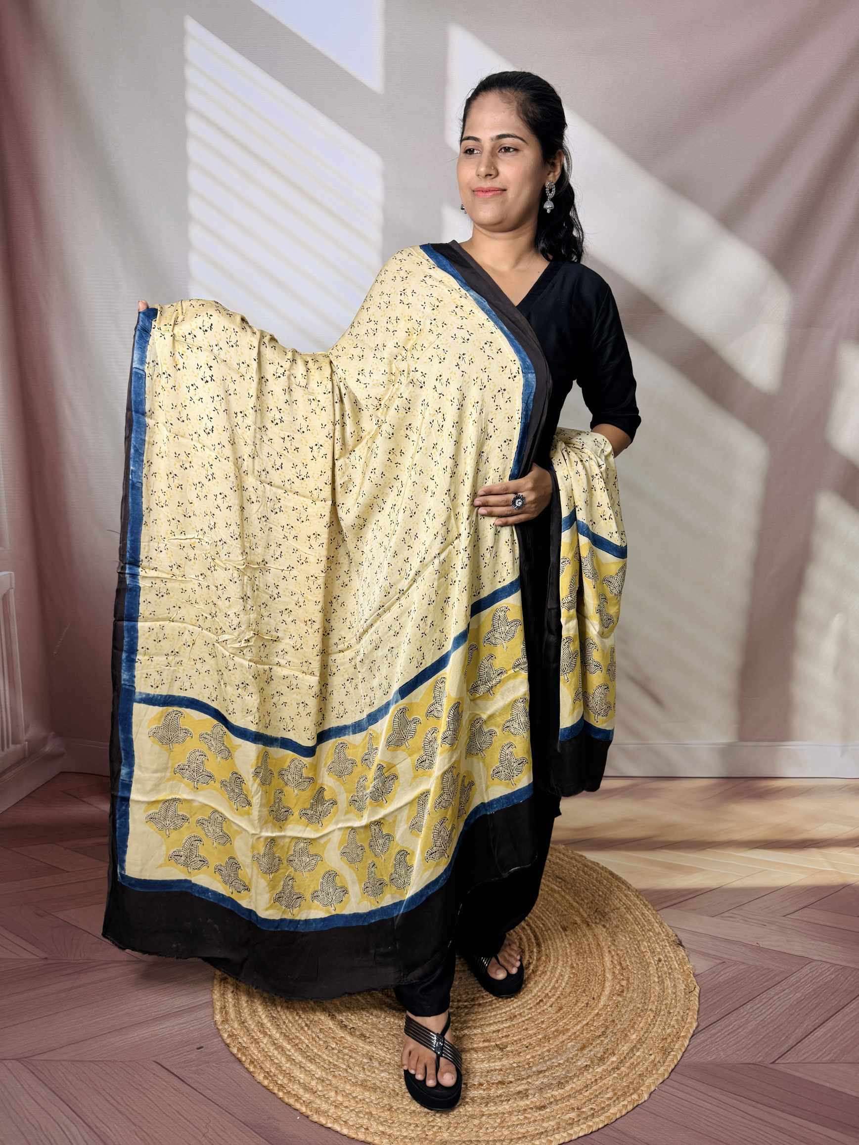 Ajarakh Modal Silk Dupatta