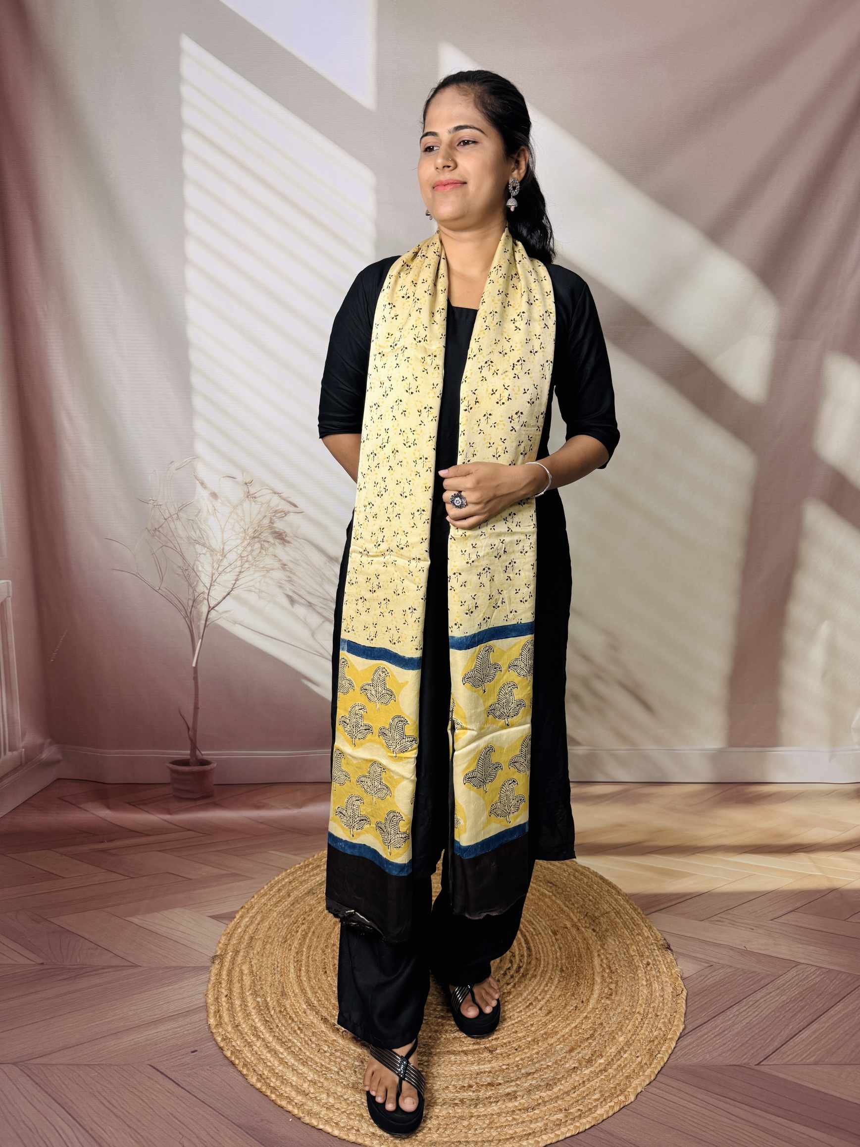 Ajarakh Modal Silk Dupatta
