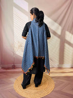 Ajarakh Soft Cotton Tassel Shrug